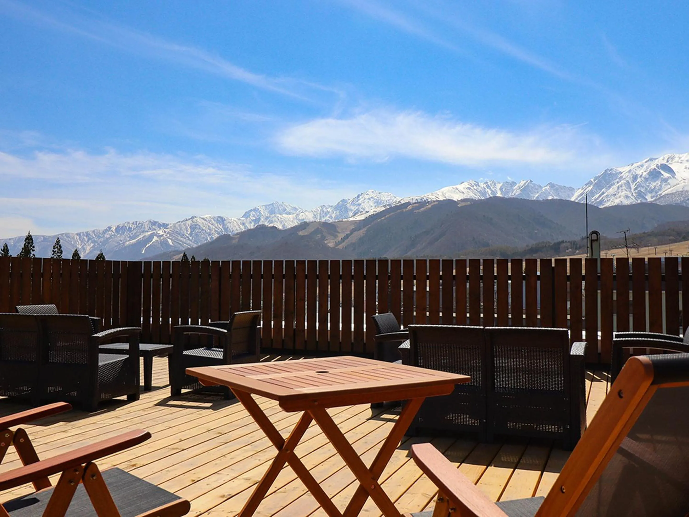 Balcony/Terrace in Apprising hotels GranJam Tsugaike
