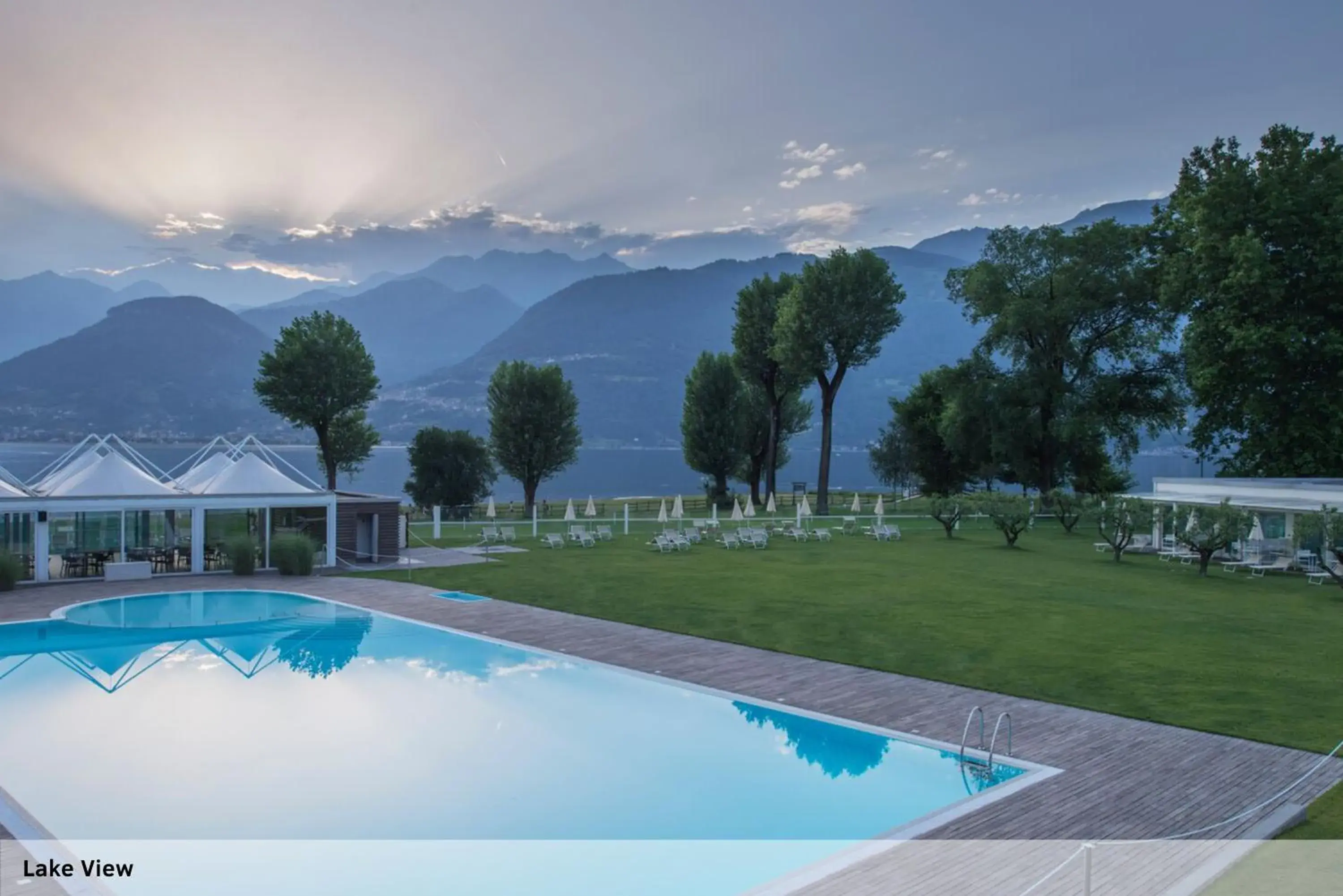 Swimming pool in Seven Park Hotel Lake Como - Adults Only Swimming pool in Seven Park Hotel Lake Como - Adults Only