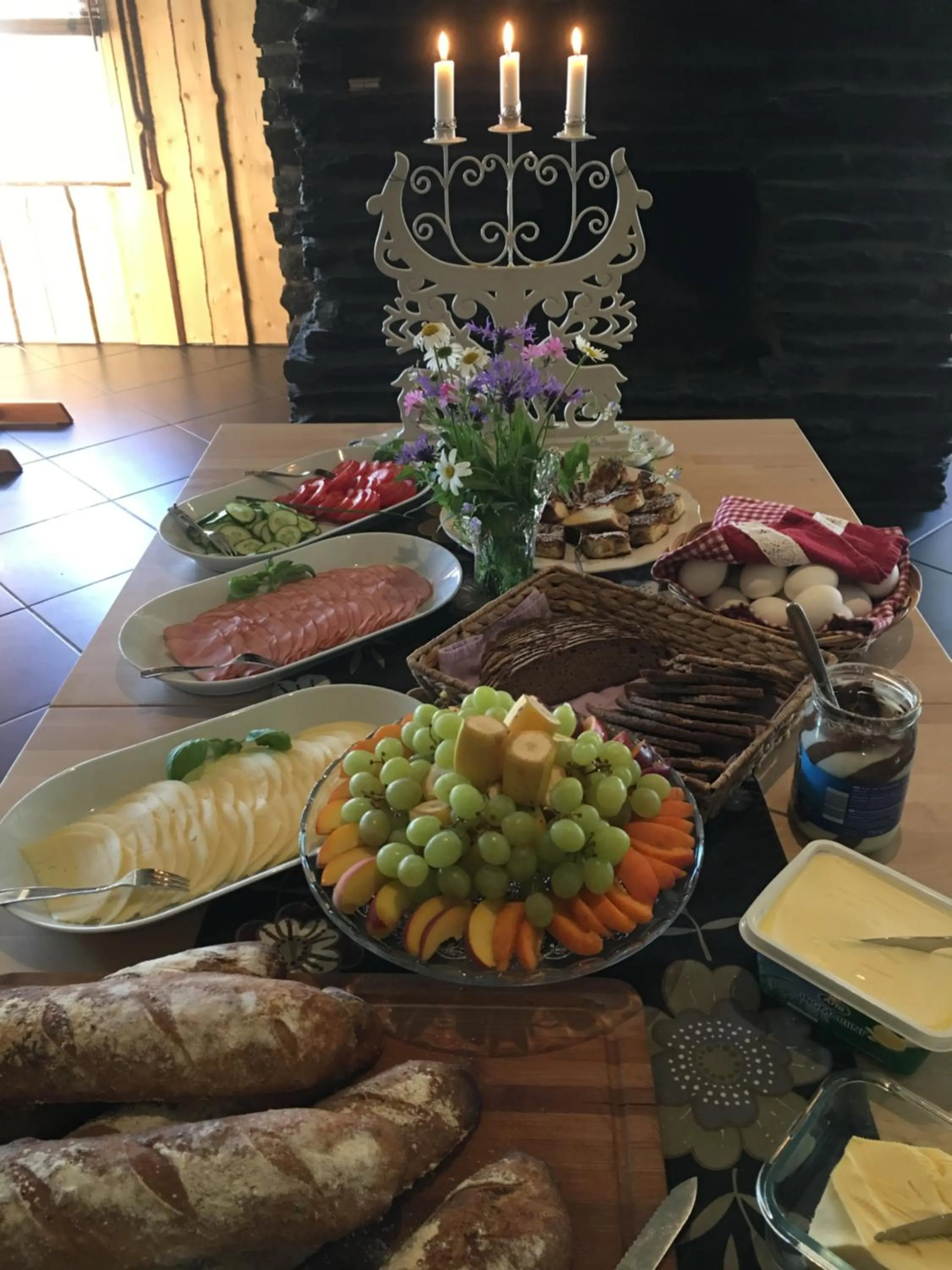 Buffet breakfast in Purola Farm Guesthouse