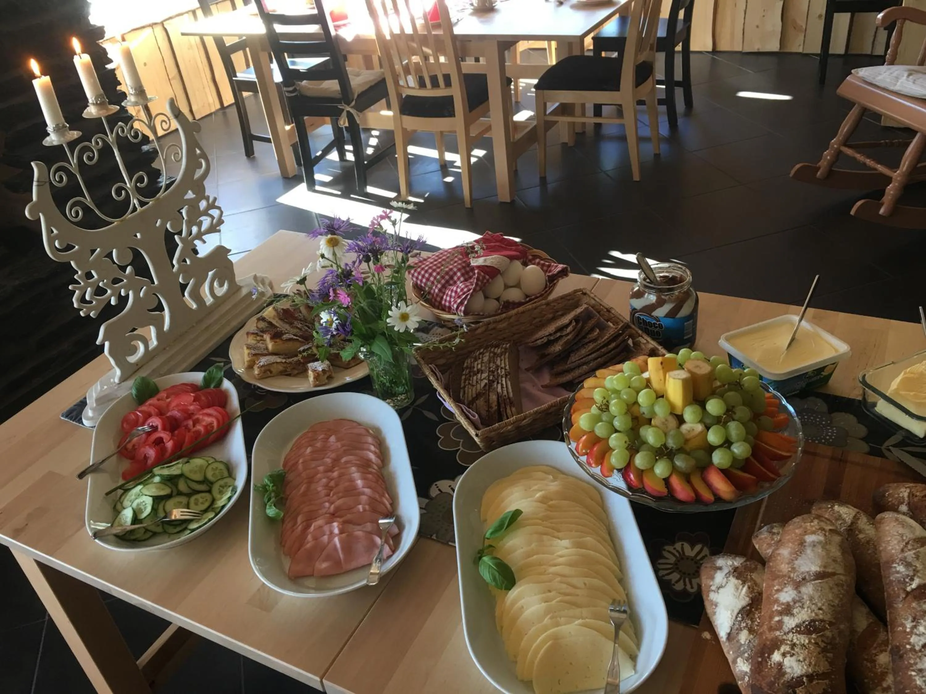 Buffet breakfast in Purola Farm Guesthouse