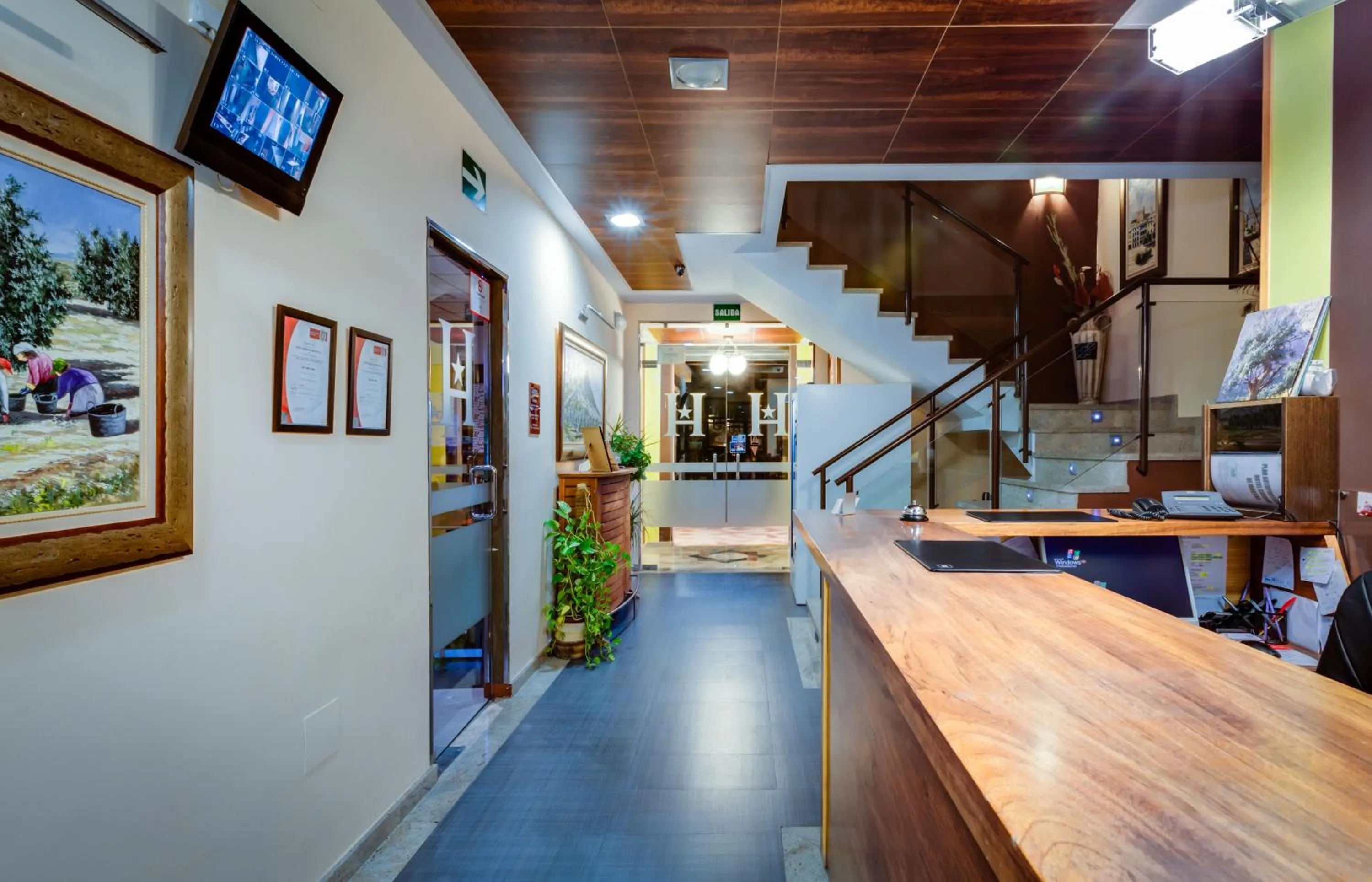 Lobby or reception in Hotel Ciudad de Martos