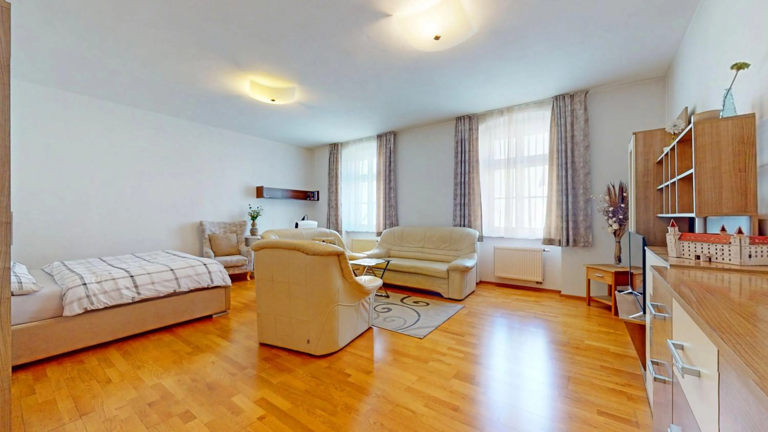 Living room, Bed in Central Apartmany Biela street