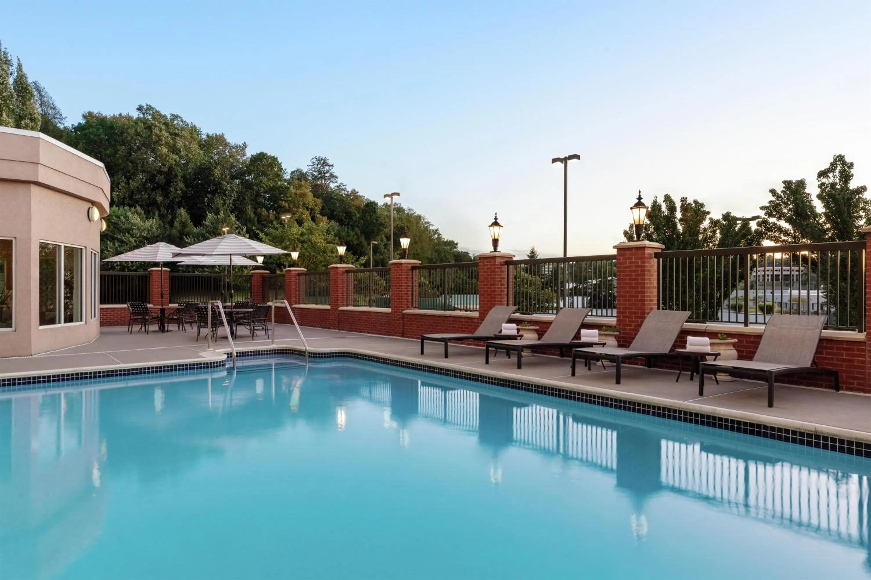 Pool view in Hilton Garden Inn Harrisburg East