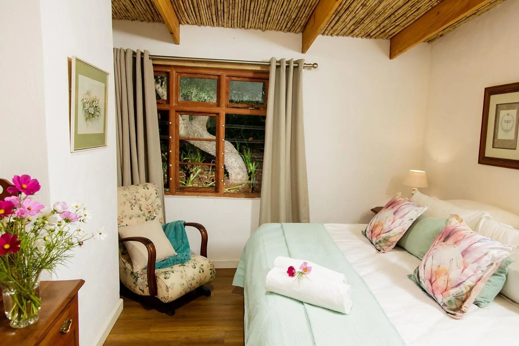 Bed in Blue Lily Retreat