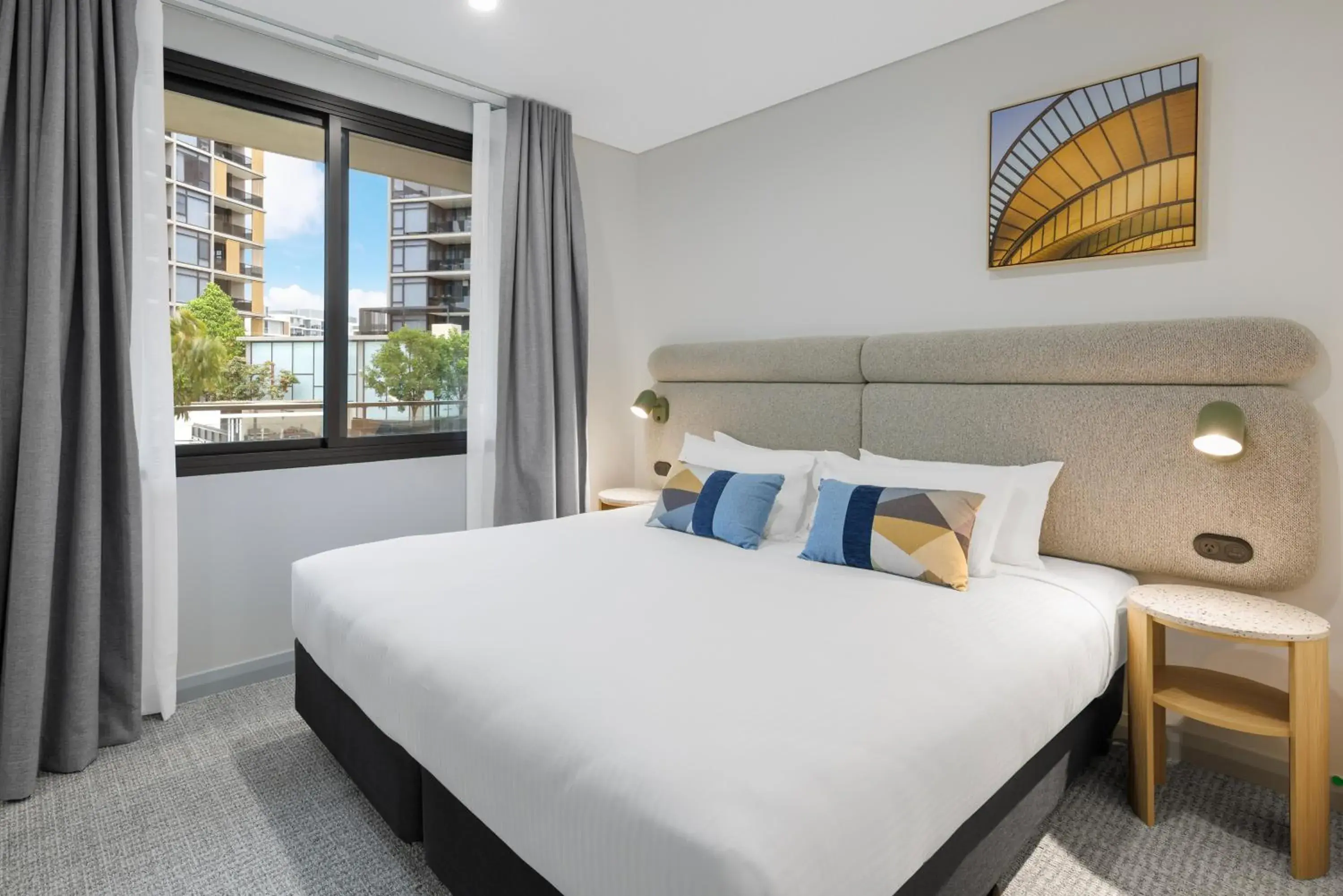 Bedroom, Bed in Quest at Sydney Olympic Park Bedroom, Bed in Quest at Sydney Olympic Park