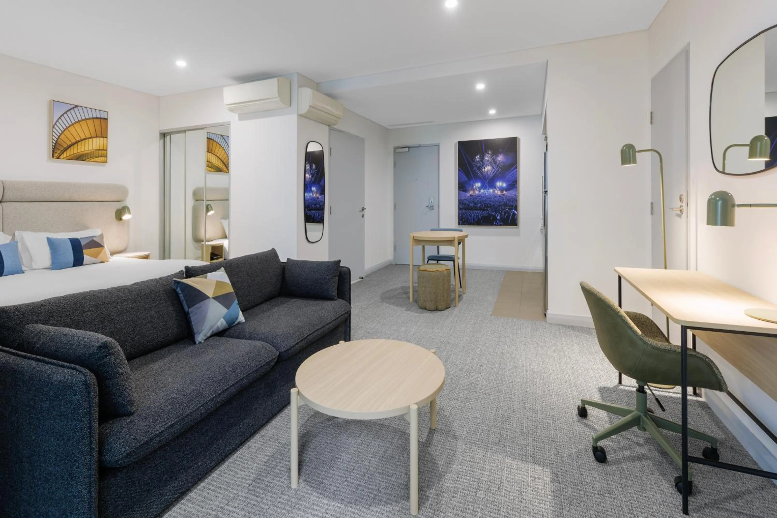 Living room in Quest at Sydney Olympic Park