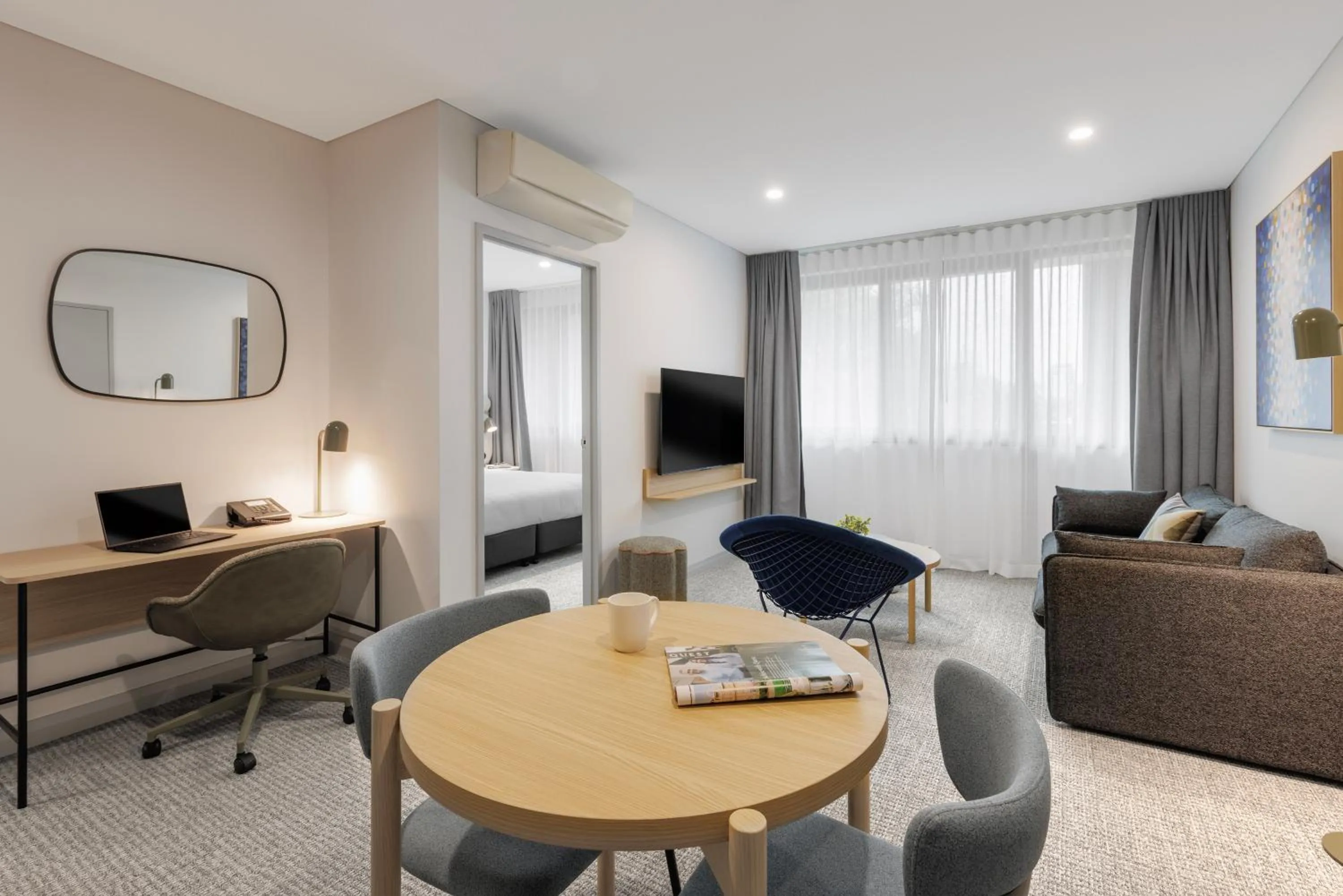 Living room in Quest at Sydney Olympic Park