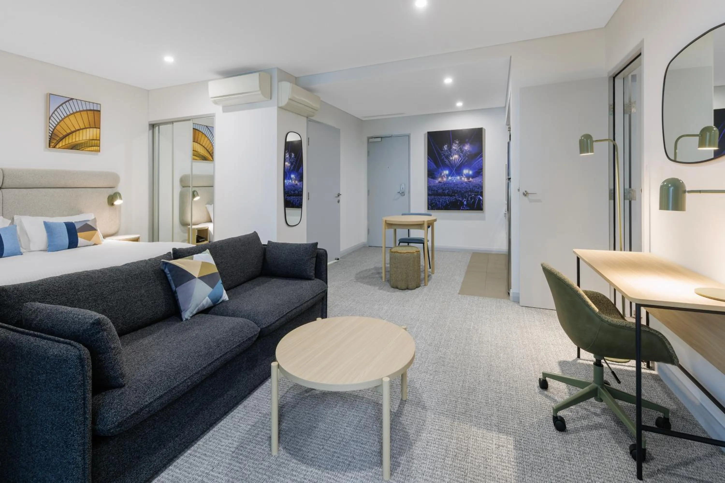 Living room in Quest at Sydney Olympic Park