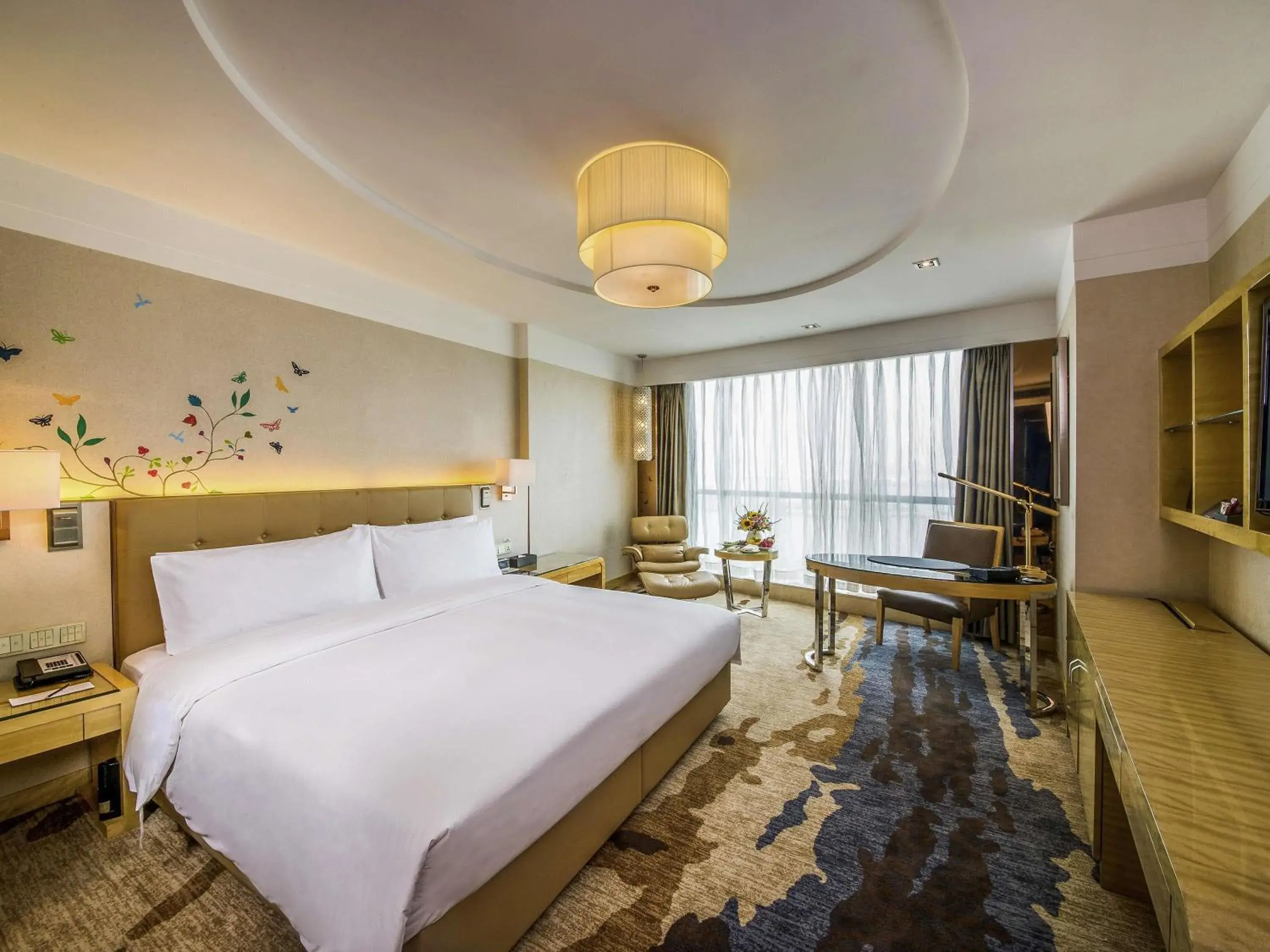 Bedroom, Bed in Pullman Linyi Lushang Bedroom, Bed in Pullman Linyi Lushang