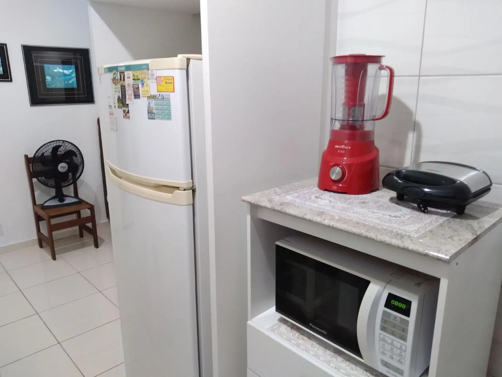 Kitchen or kitchenette in Pousada Souza
