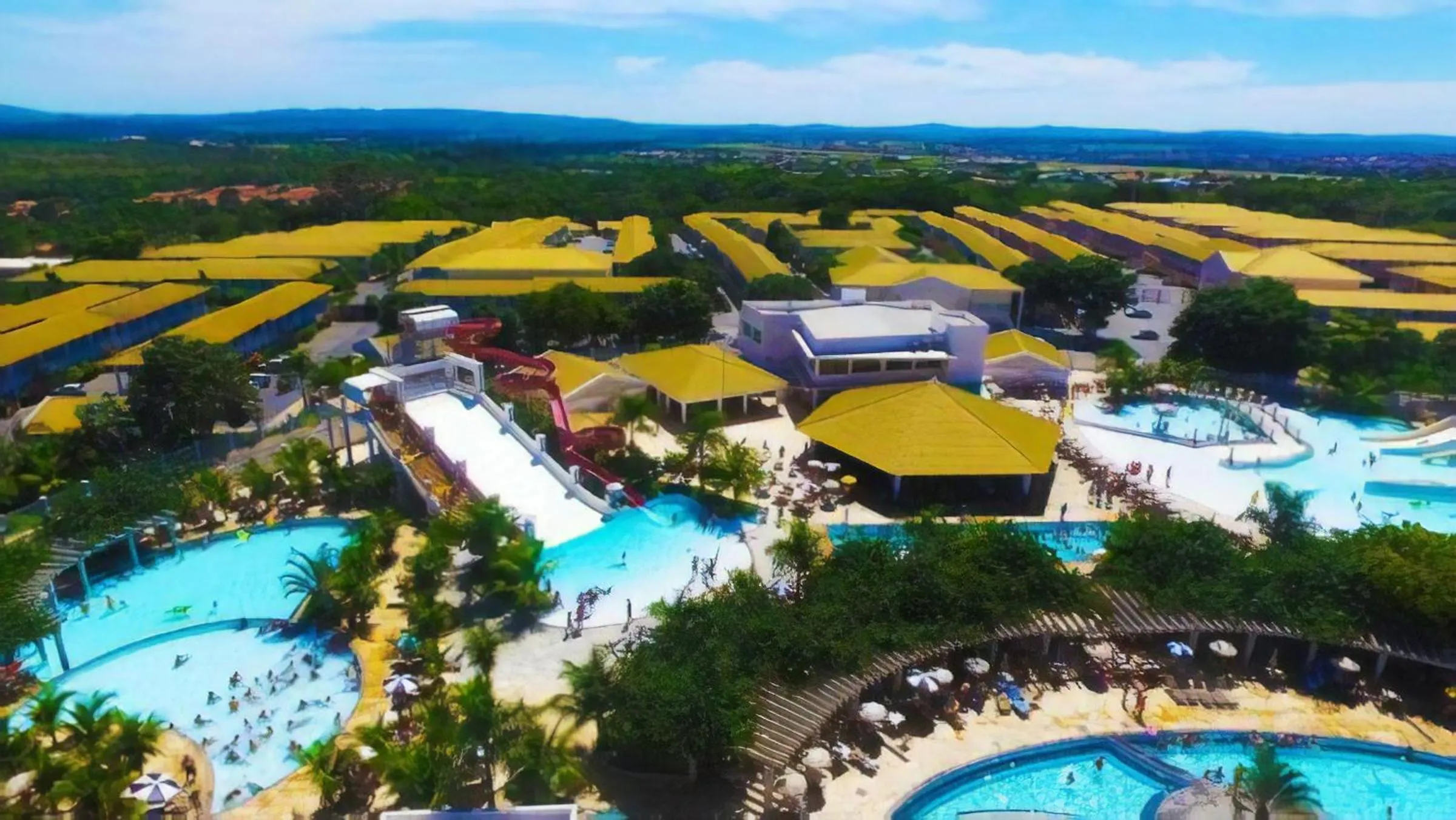 Bird's eye view in Lacqua Di Roma Acqua Park