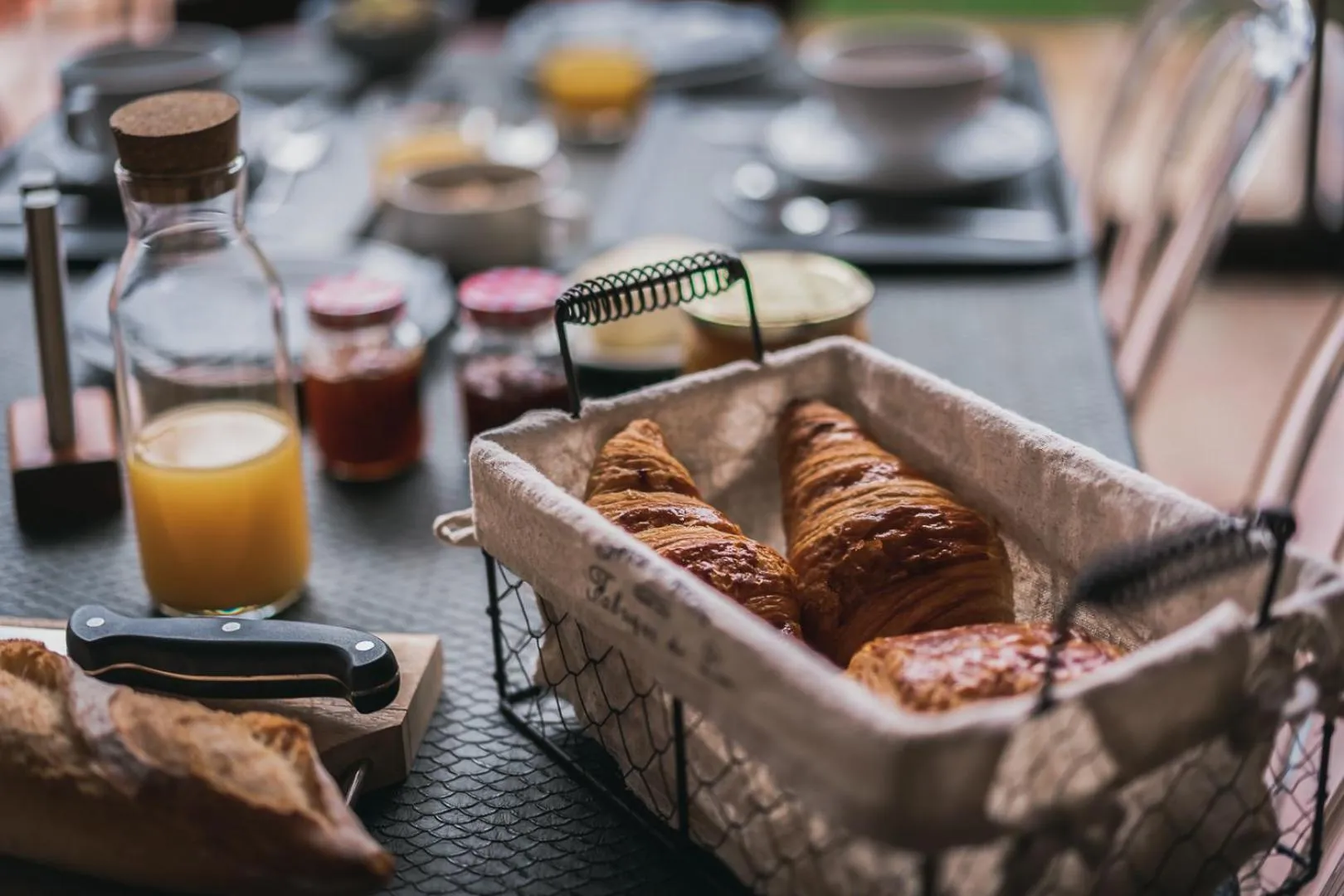 Continental breakfast in La Villa du Rhône