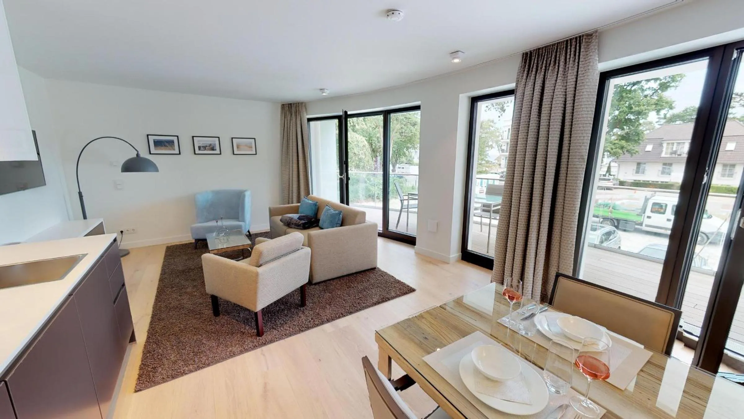 Living room in White Pearl Apartment 1.01