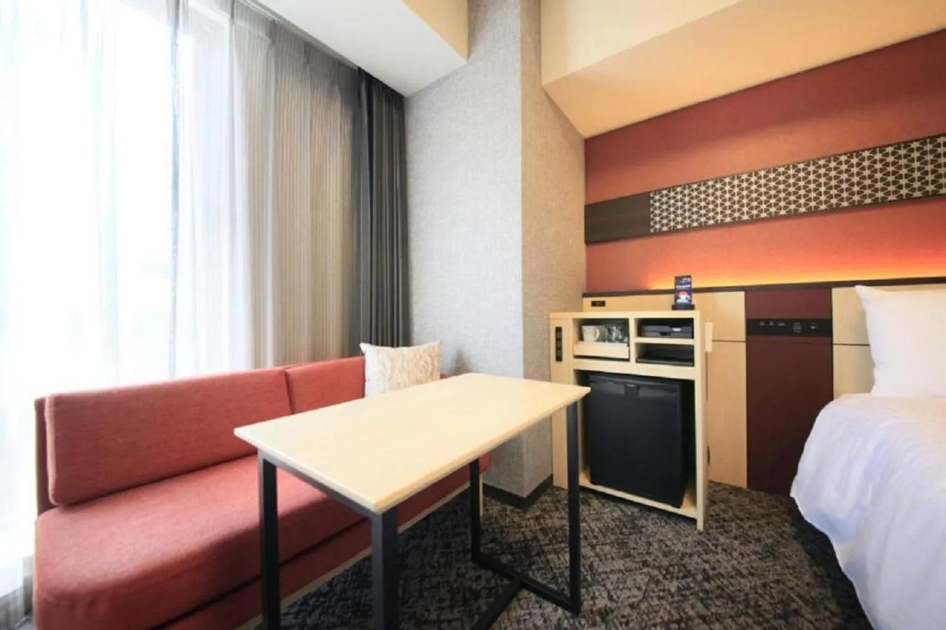 Decorative detail, Bed in Keisei Richmond Hotel Tokyo Monzennakacho