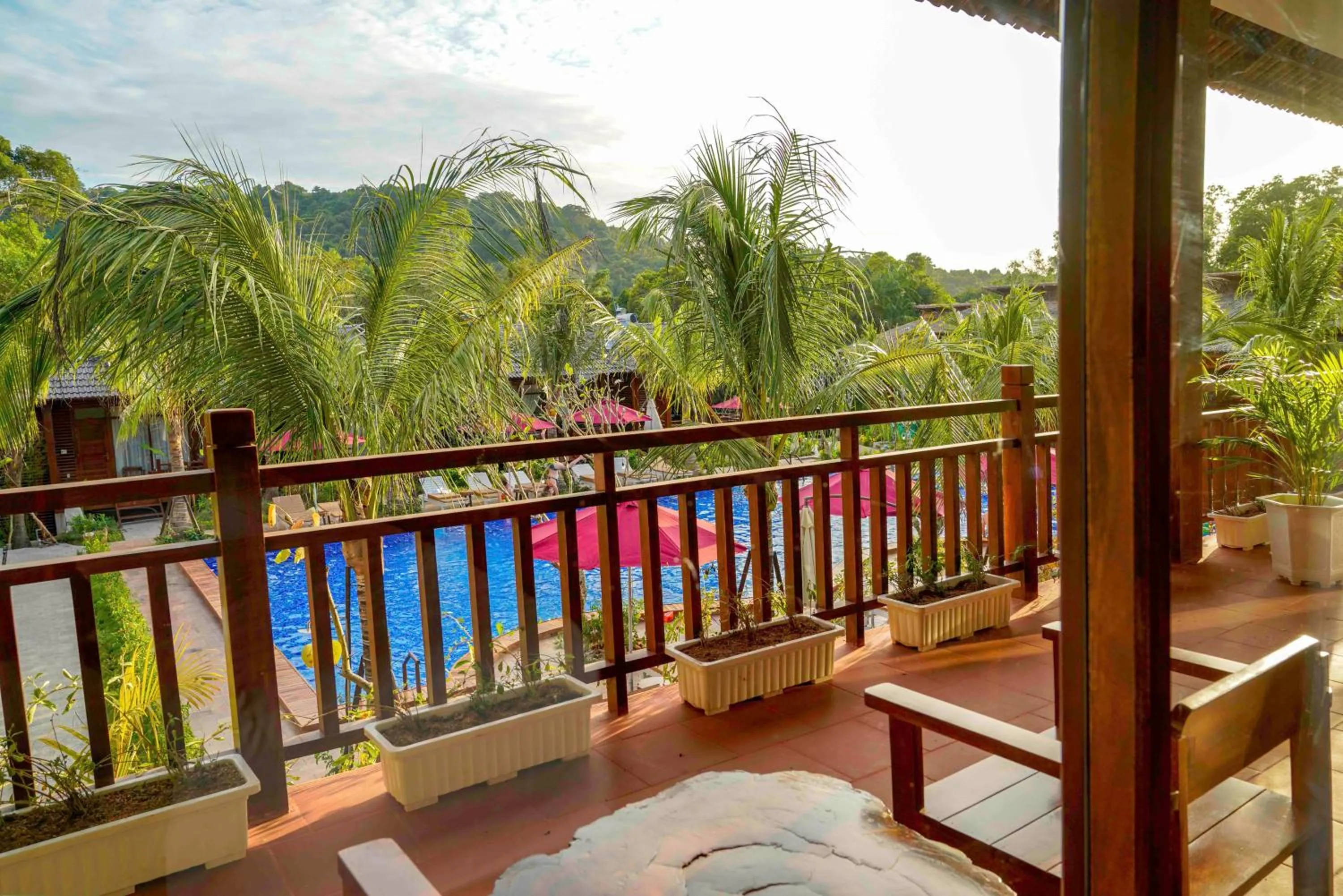 Pool view in Phu Quoc Bambusa Resort