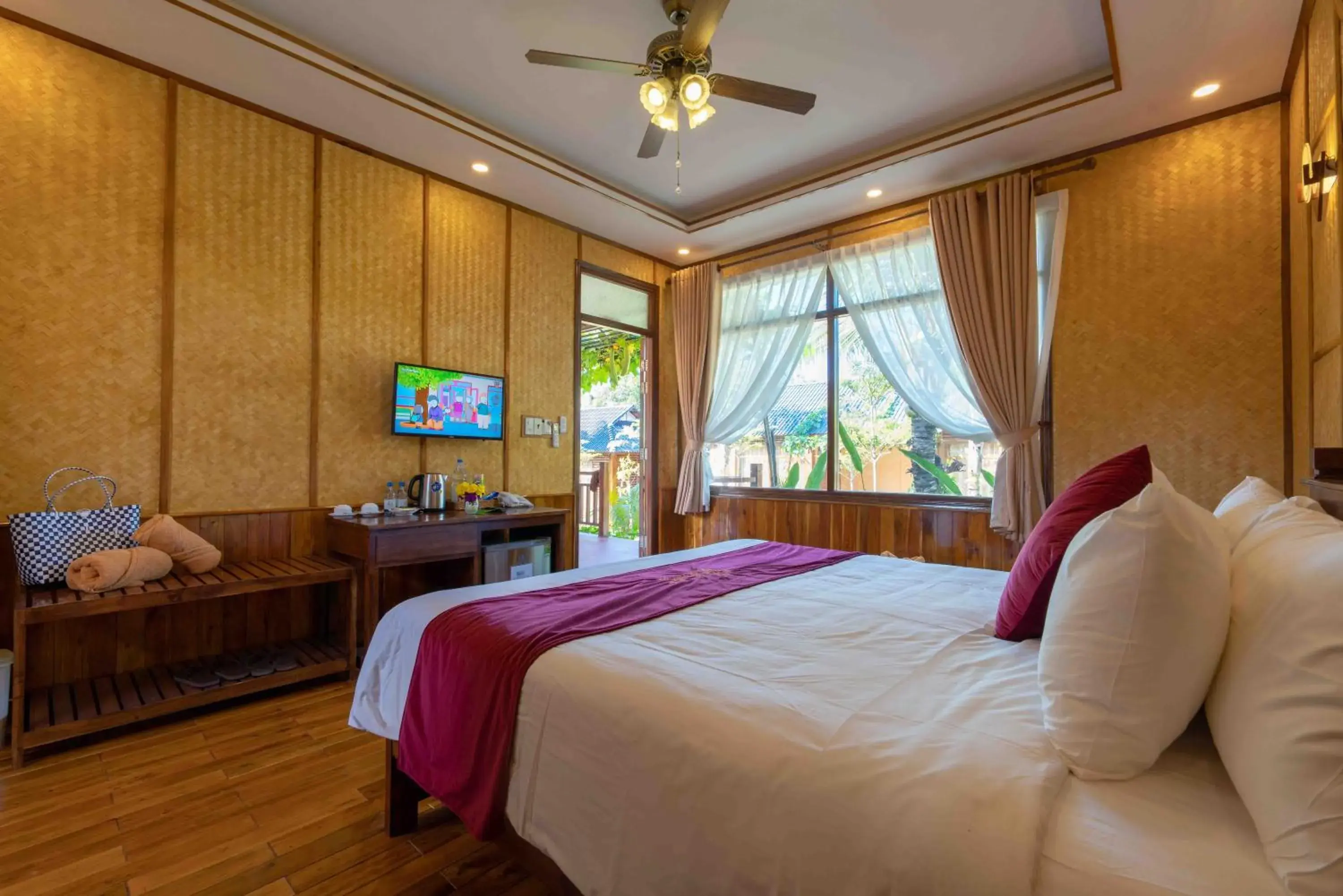 Bedroom, Bed in Phu Quoc Bambusa Resort Bedroom, Bed in Phu Quoc Bambusa Resort