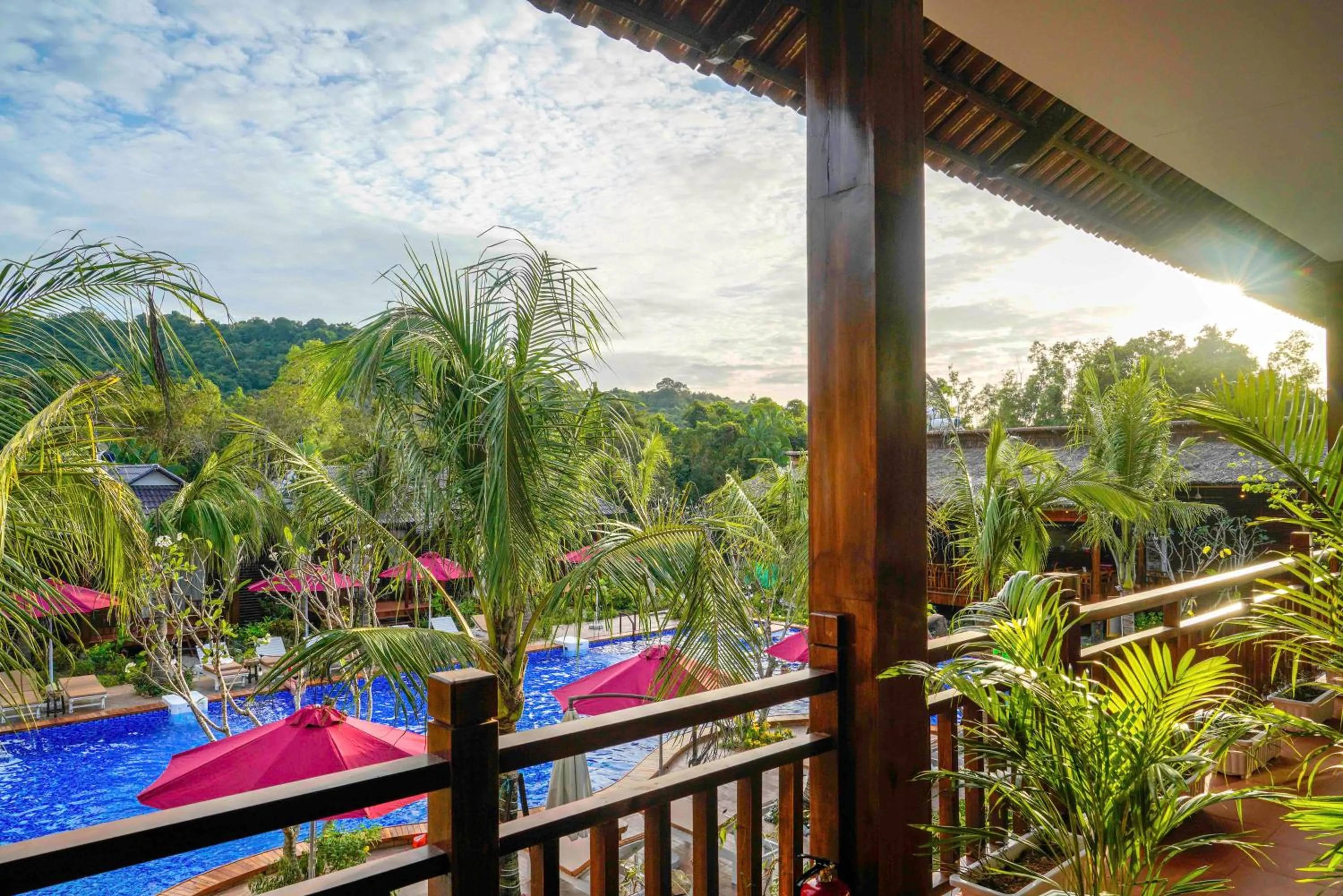 Pool view in Phu Quoc Bambusa Resort