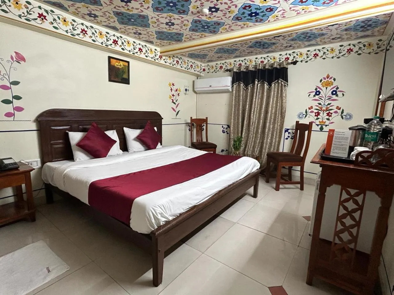 Bed in Virasat Mahal Heritage Hotel-Jaipur City Center
