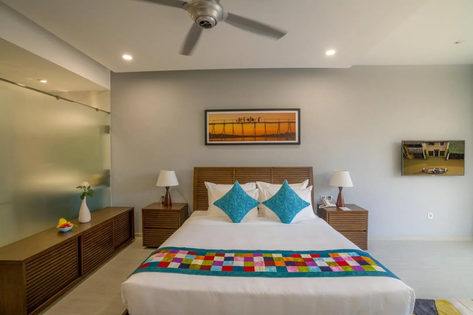 Bed in Beach Haven Suites Hội An Apartment