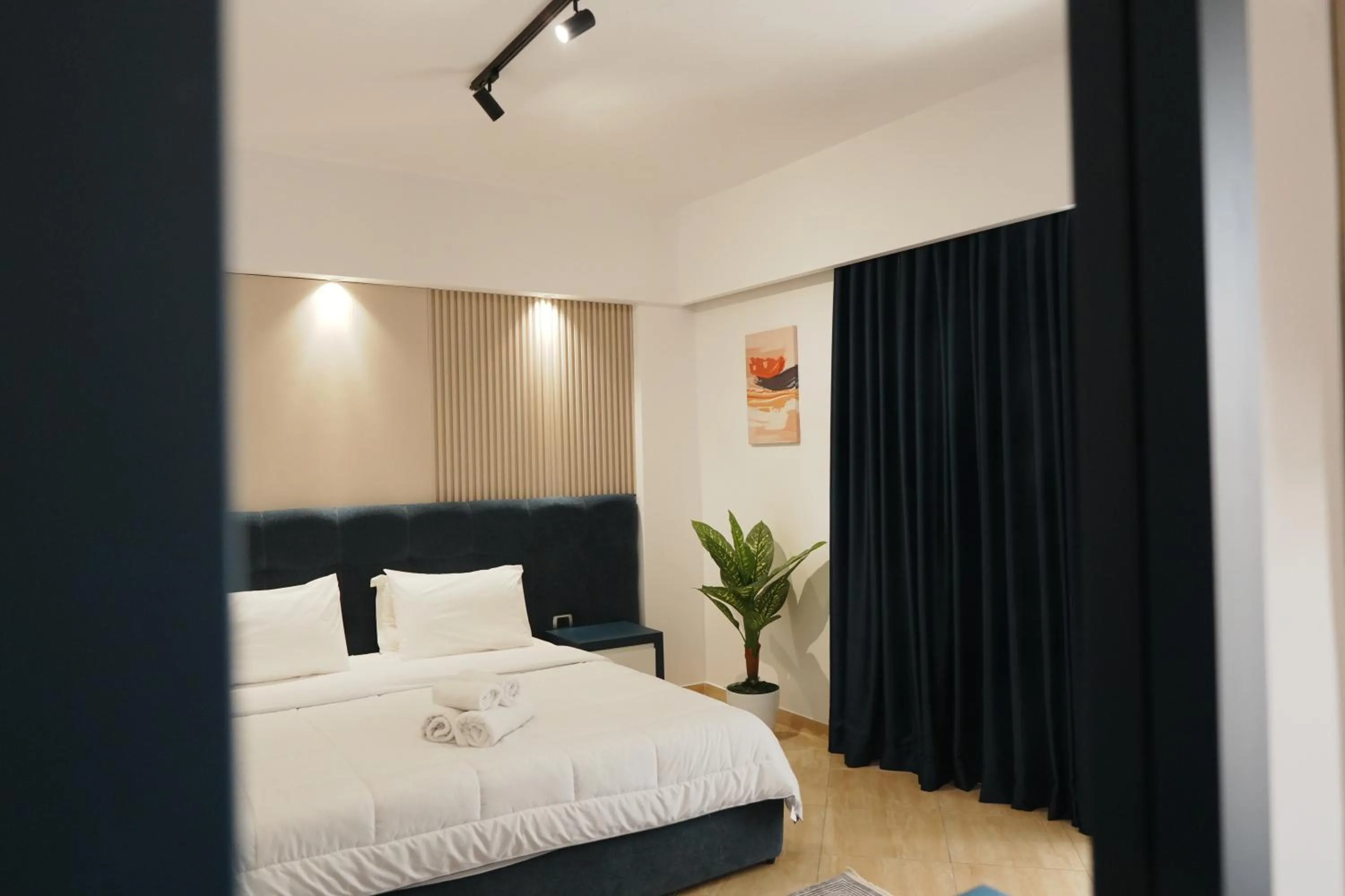 Bed in Hotel Blue Sky