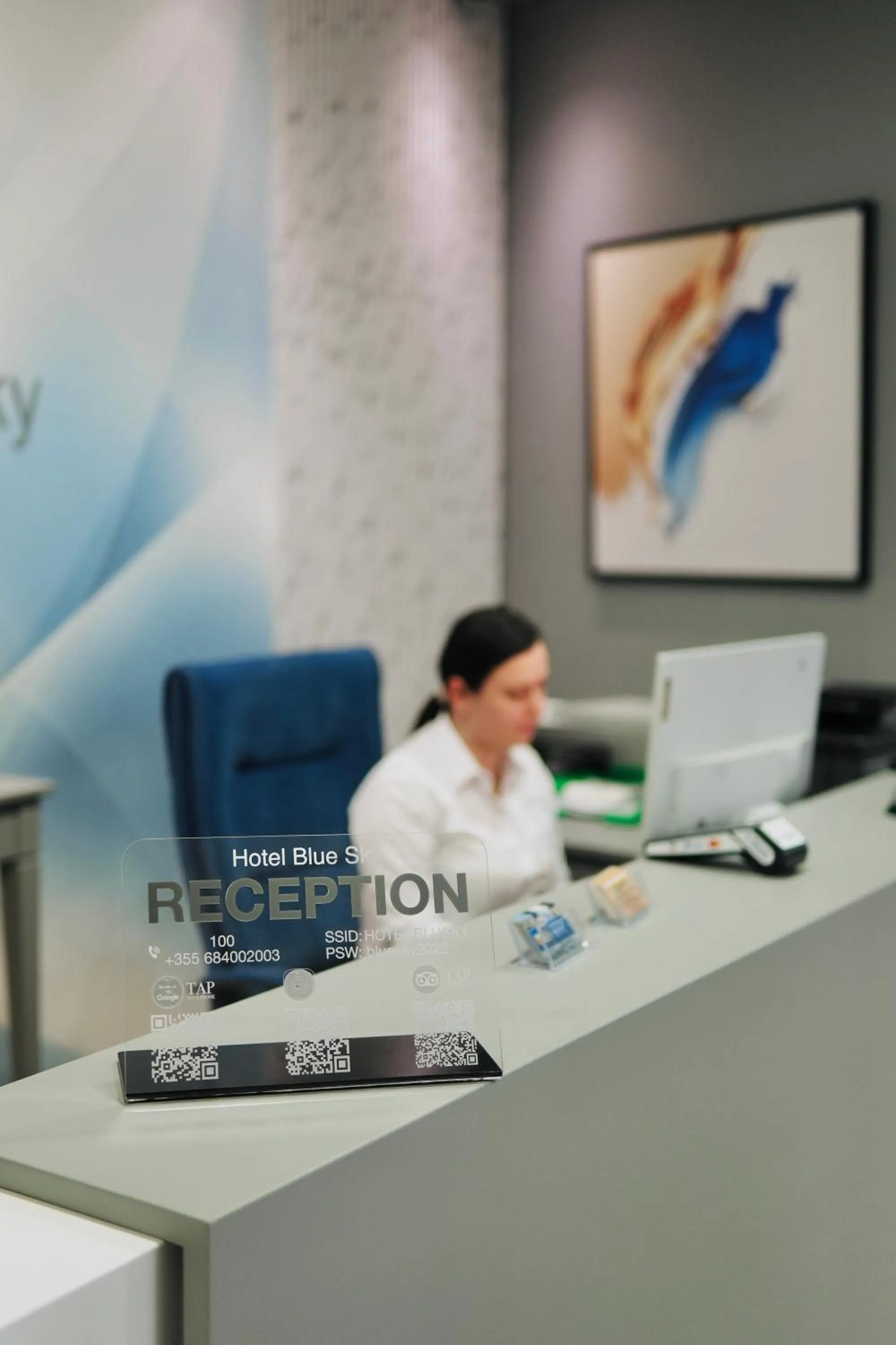 Lobby or reception in Hotel Blue Sky