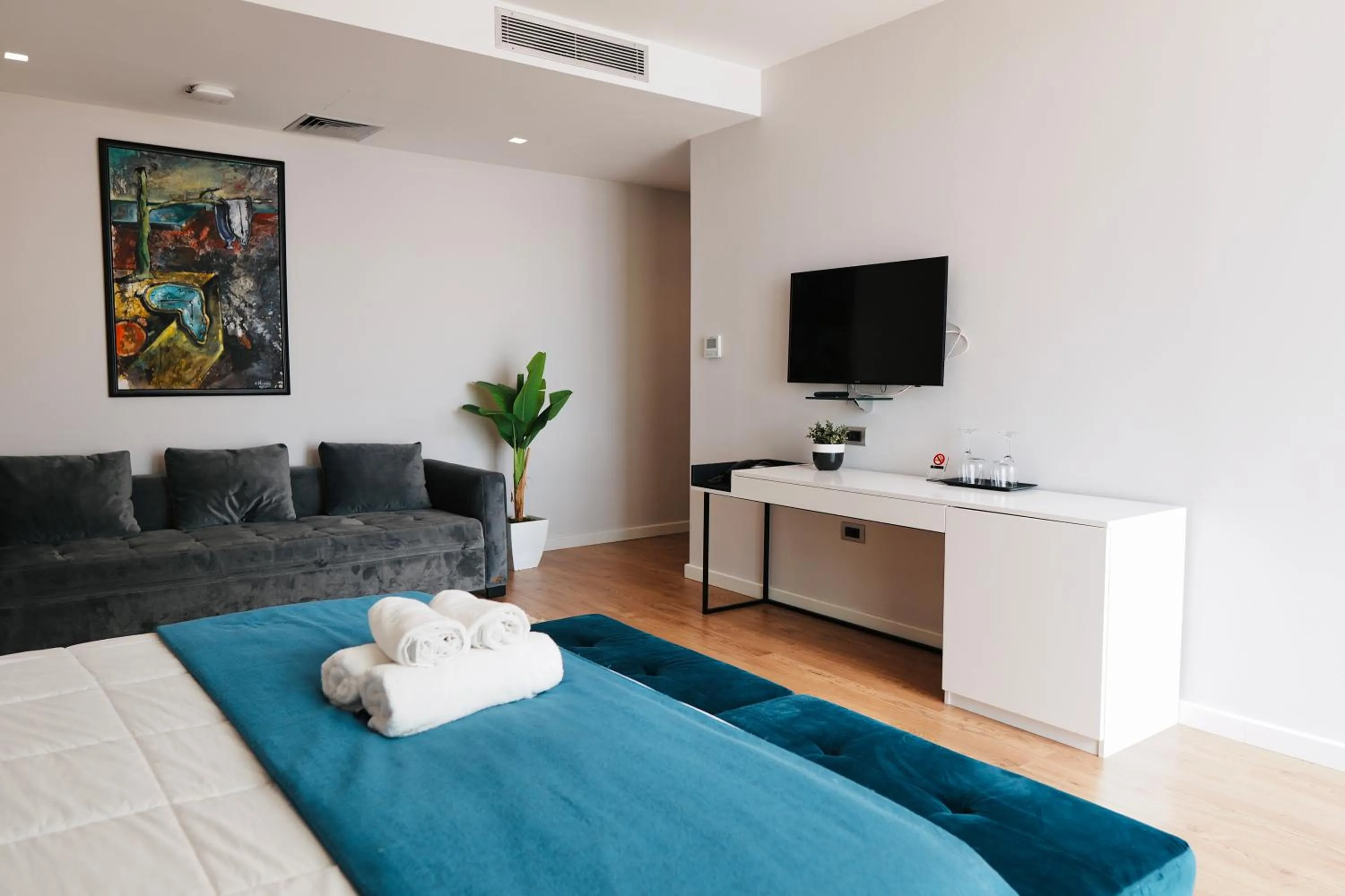 Bed in Hotel Blue Sky