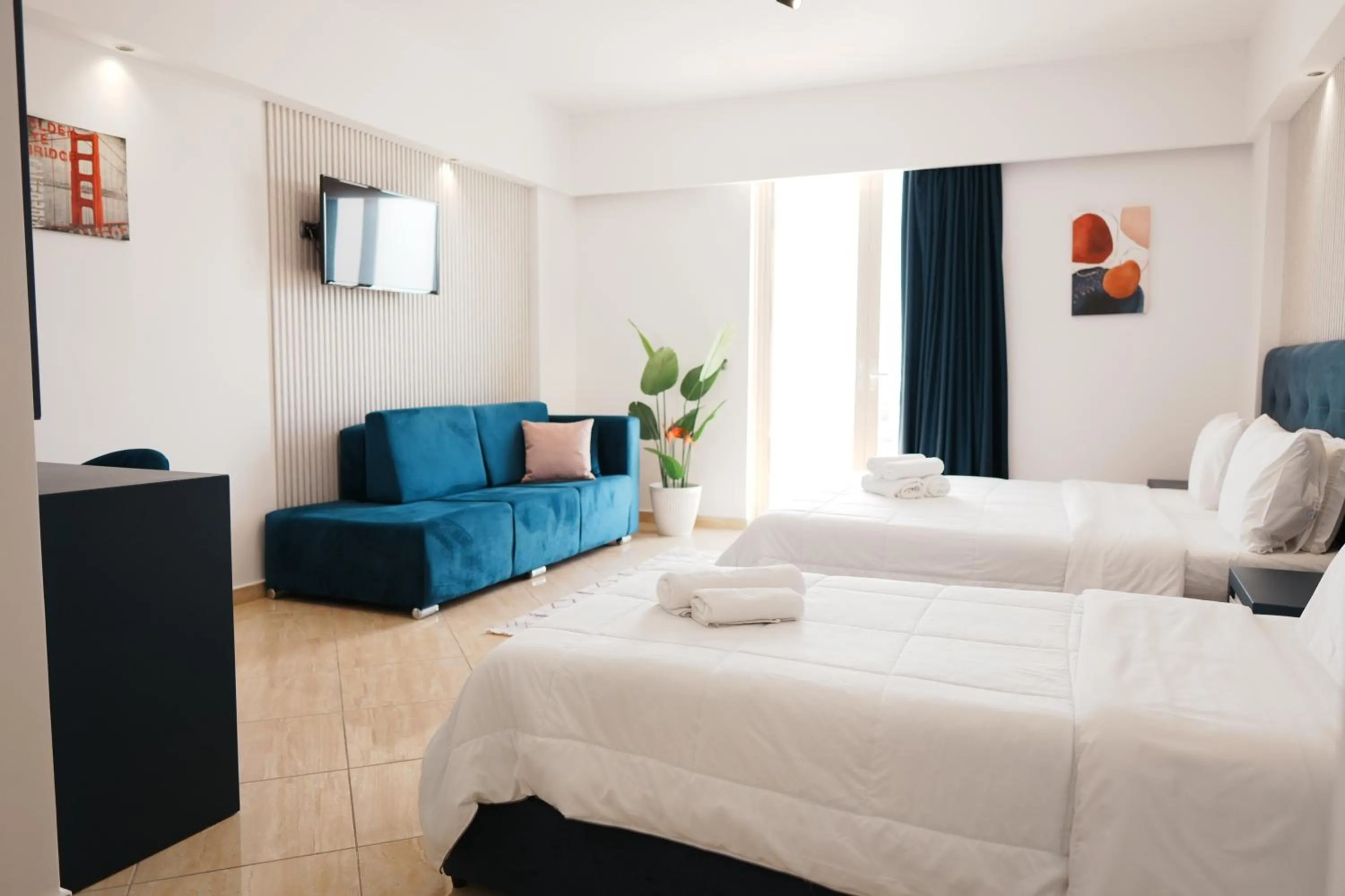 Bed in Hotel Blue Sky