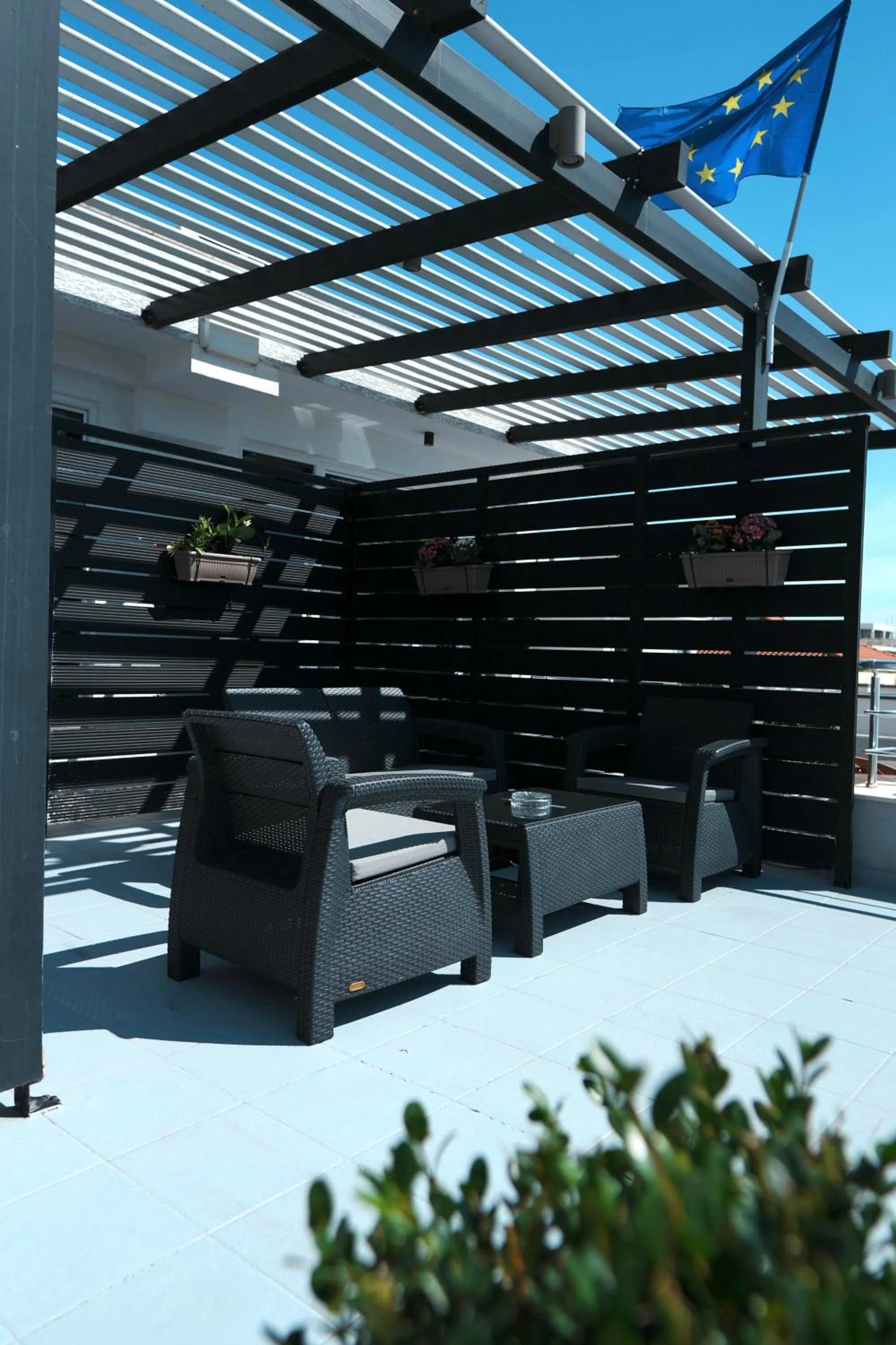 Patio in Hotel Blue Sky