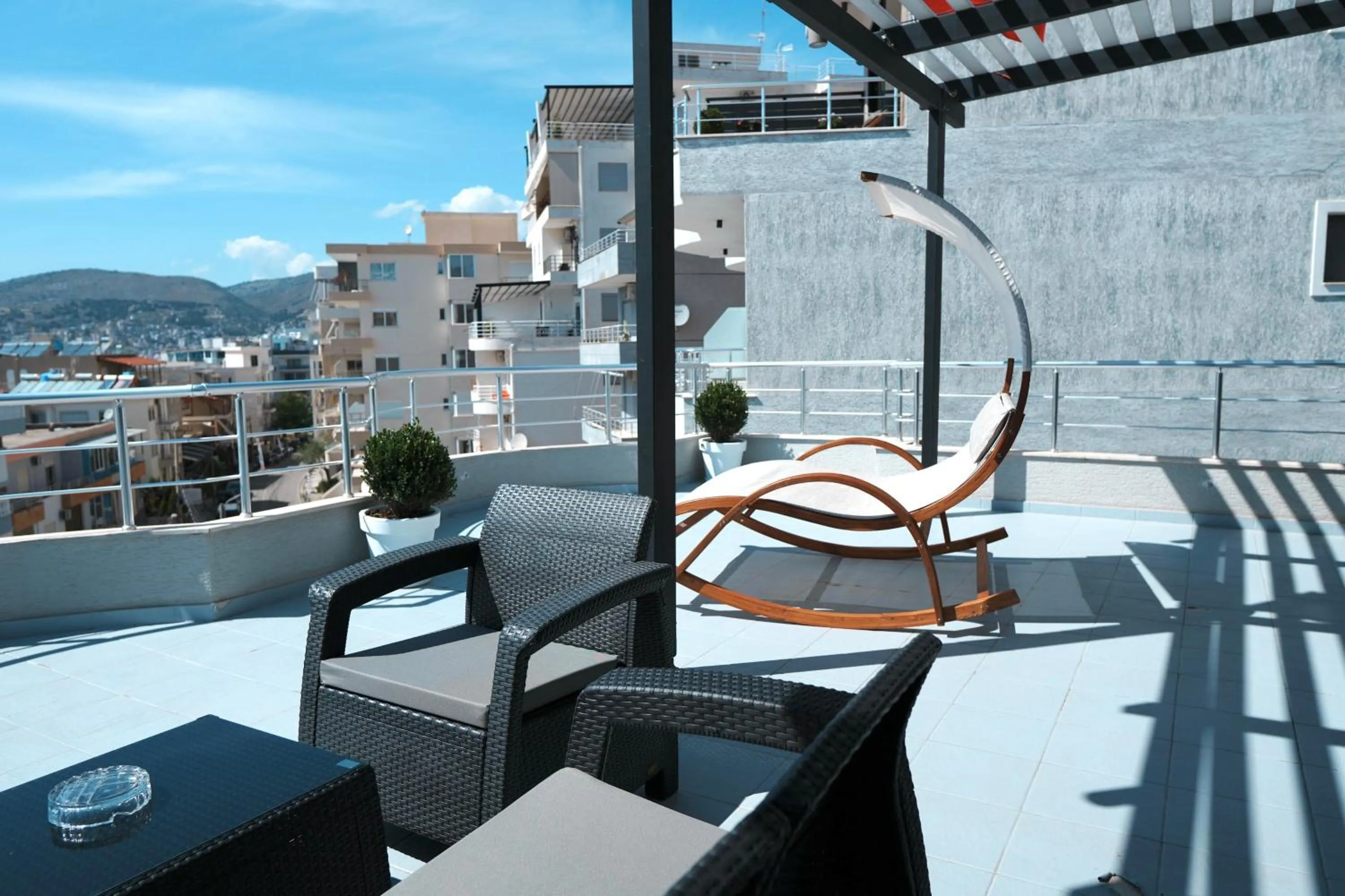 Patio in Hotel Blue Sky