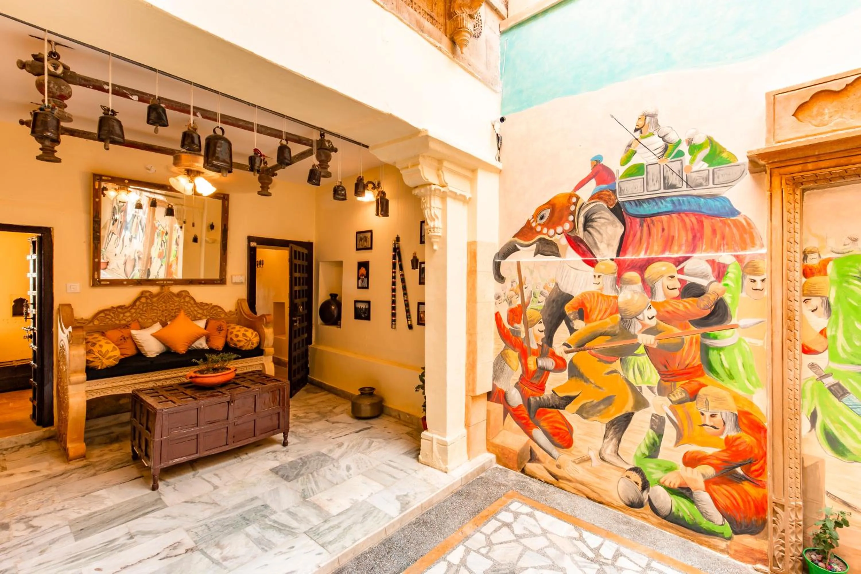 Living room in Zostel Jaisalmer