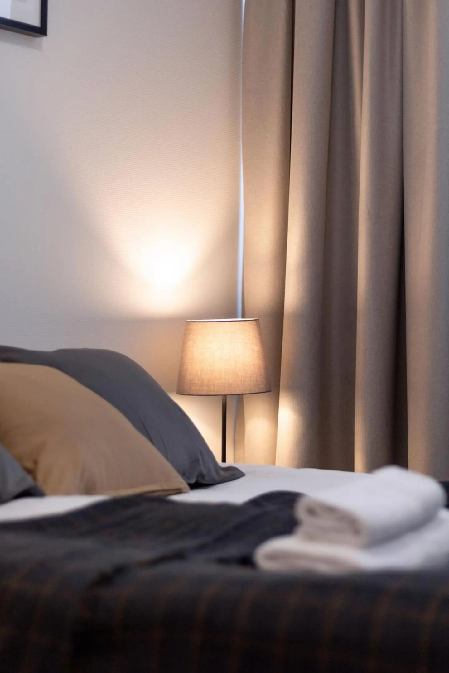 Bedroom, Bed in Forenom Serviced Apartments Rauma Kaivopuisto