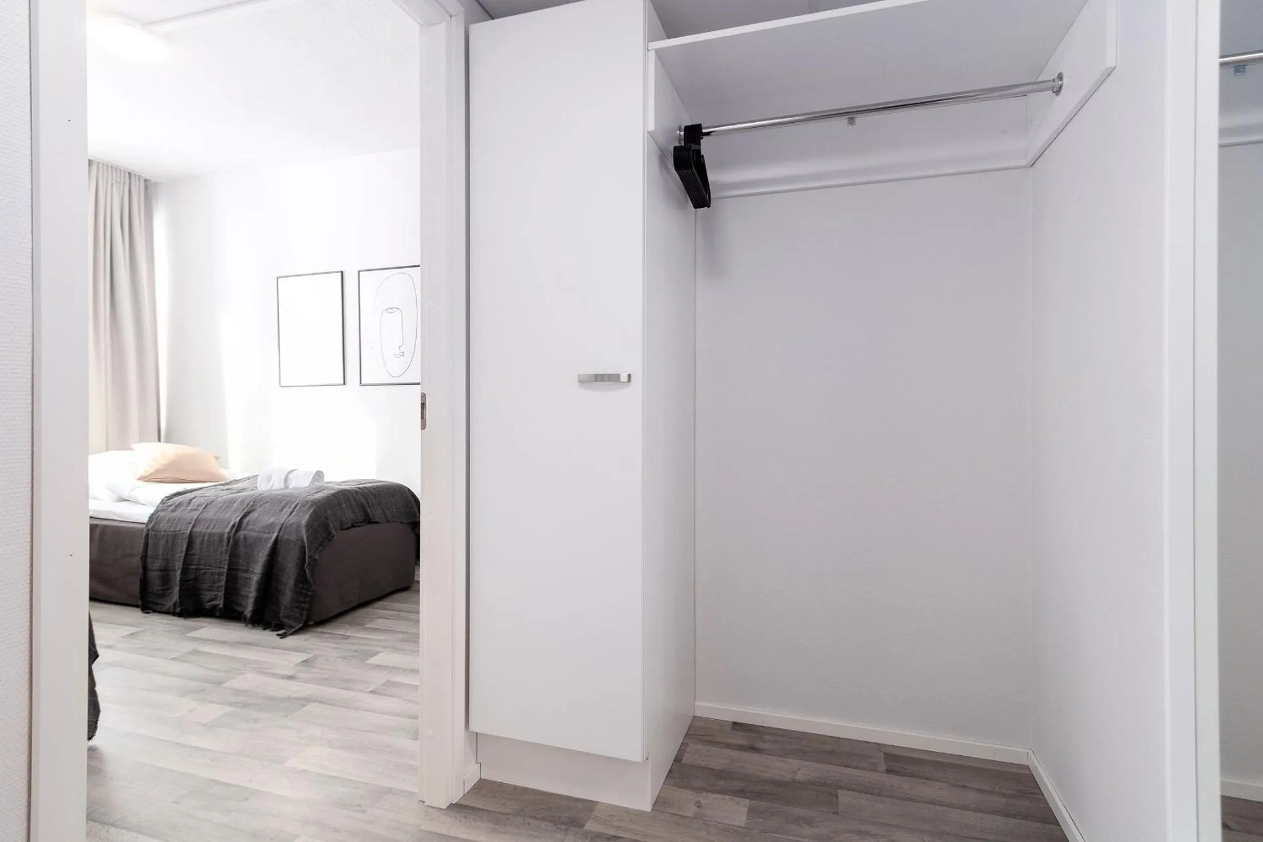 Bedroom, Bed in Forenom Serviced Apartments Rauma Kaivopuisto