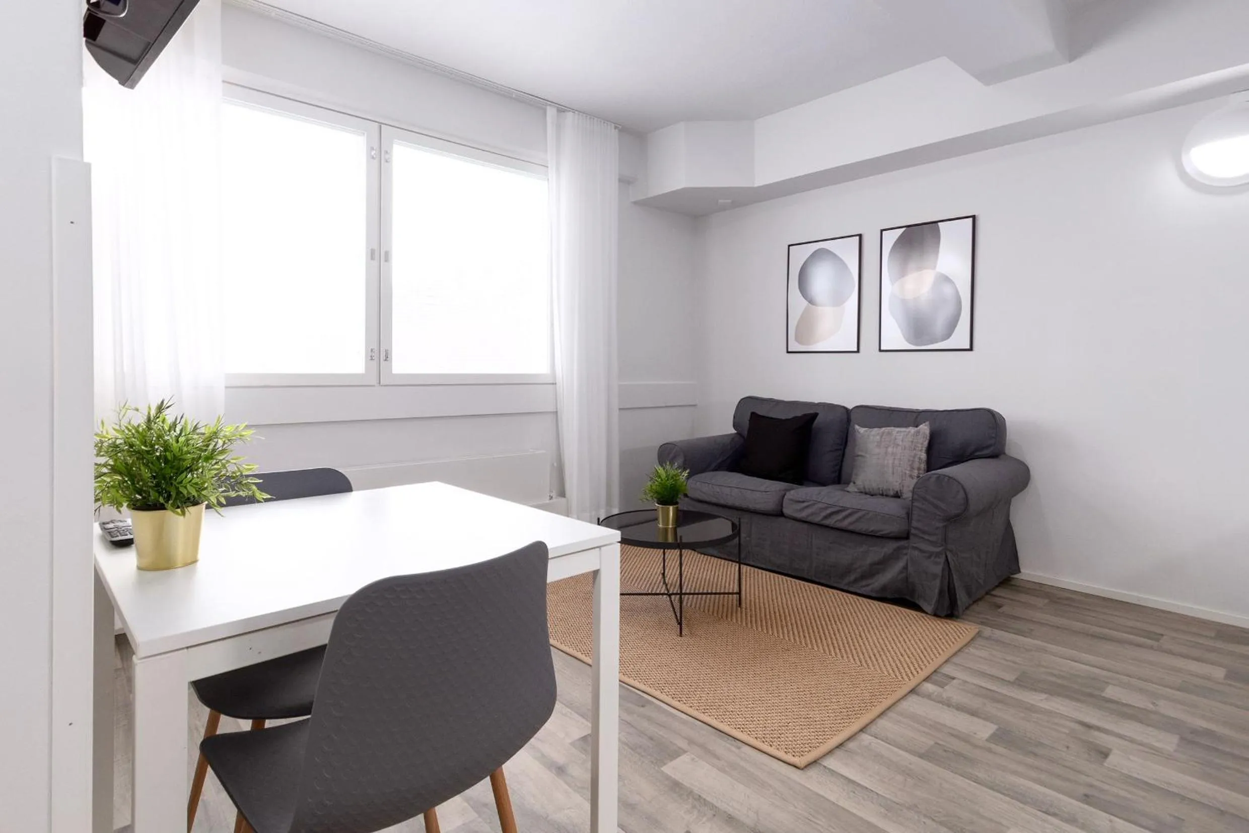 Living room in Forenom Serviced Apartments Rauma Kaivopuisto
