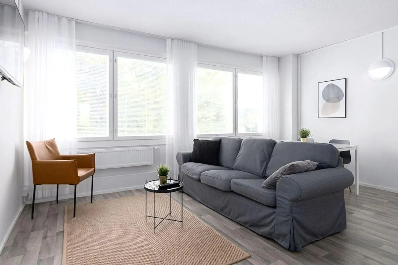 Living room in Forenom Serviced Apartments Rauma Kaivopuisto