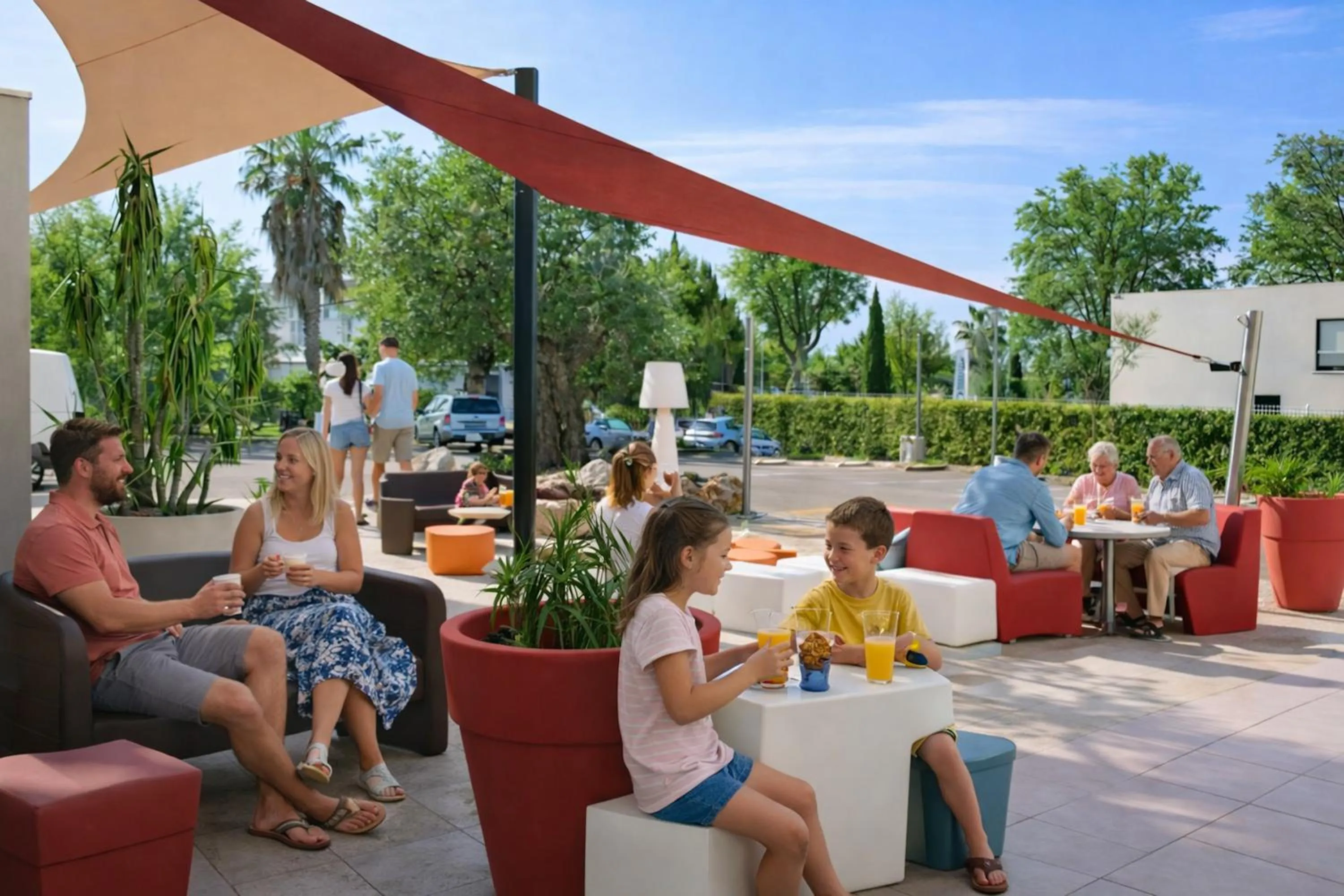 Patio in Kyriad Perpignan Sud