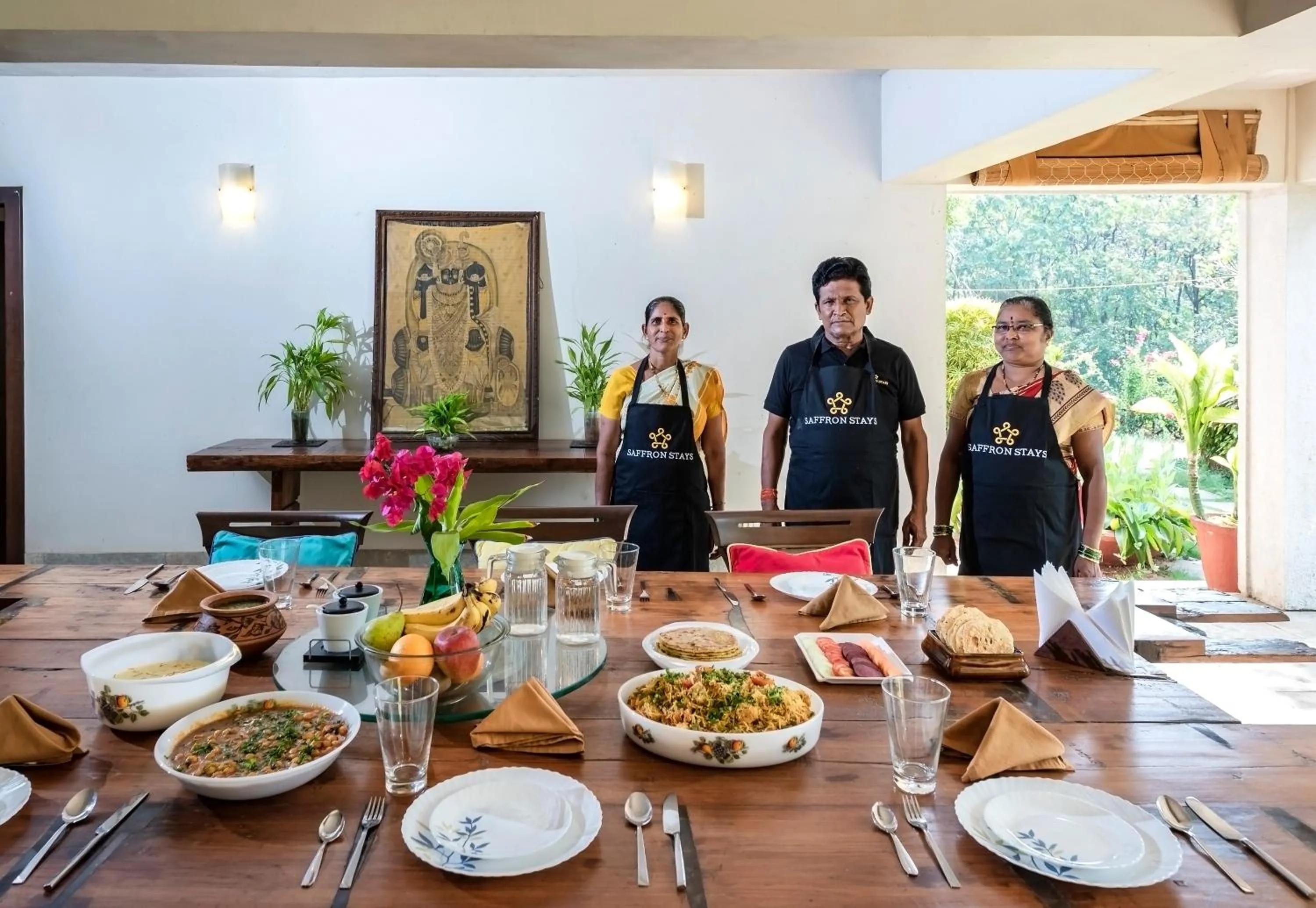 Staff in SaffronStays Masaya, Alibaug - pet-friendly villa with alfresco dining