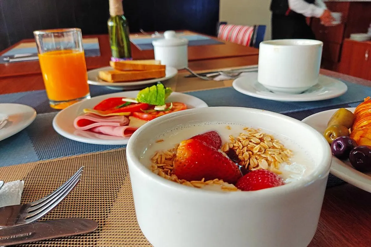 Breakfast in Hotel Monasterio San Pedro