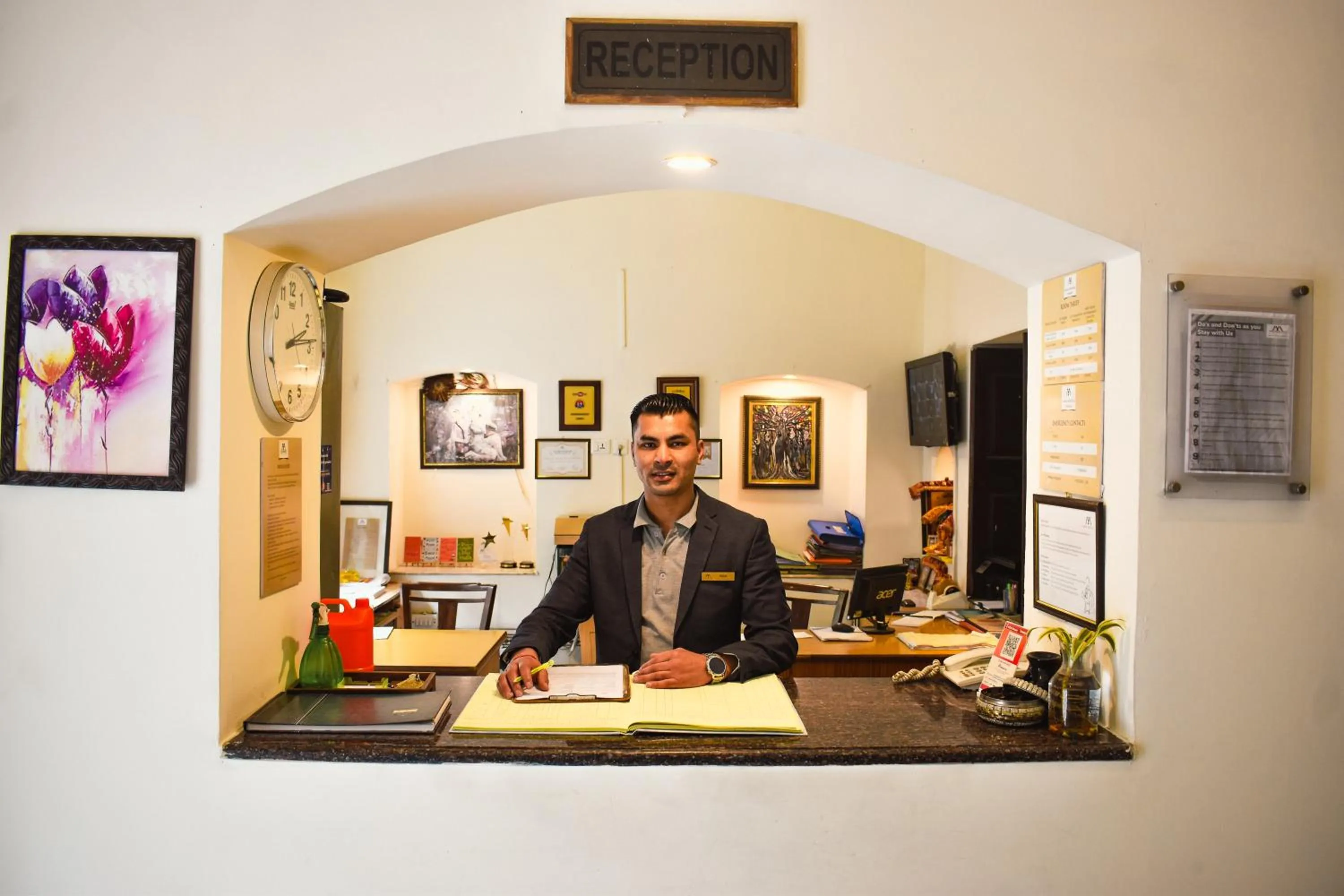 Lobby or reception in Ganga Heritage By Howard