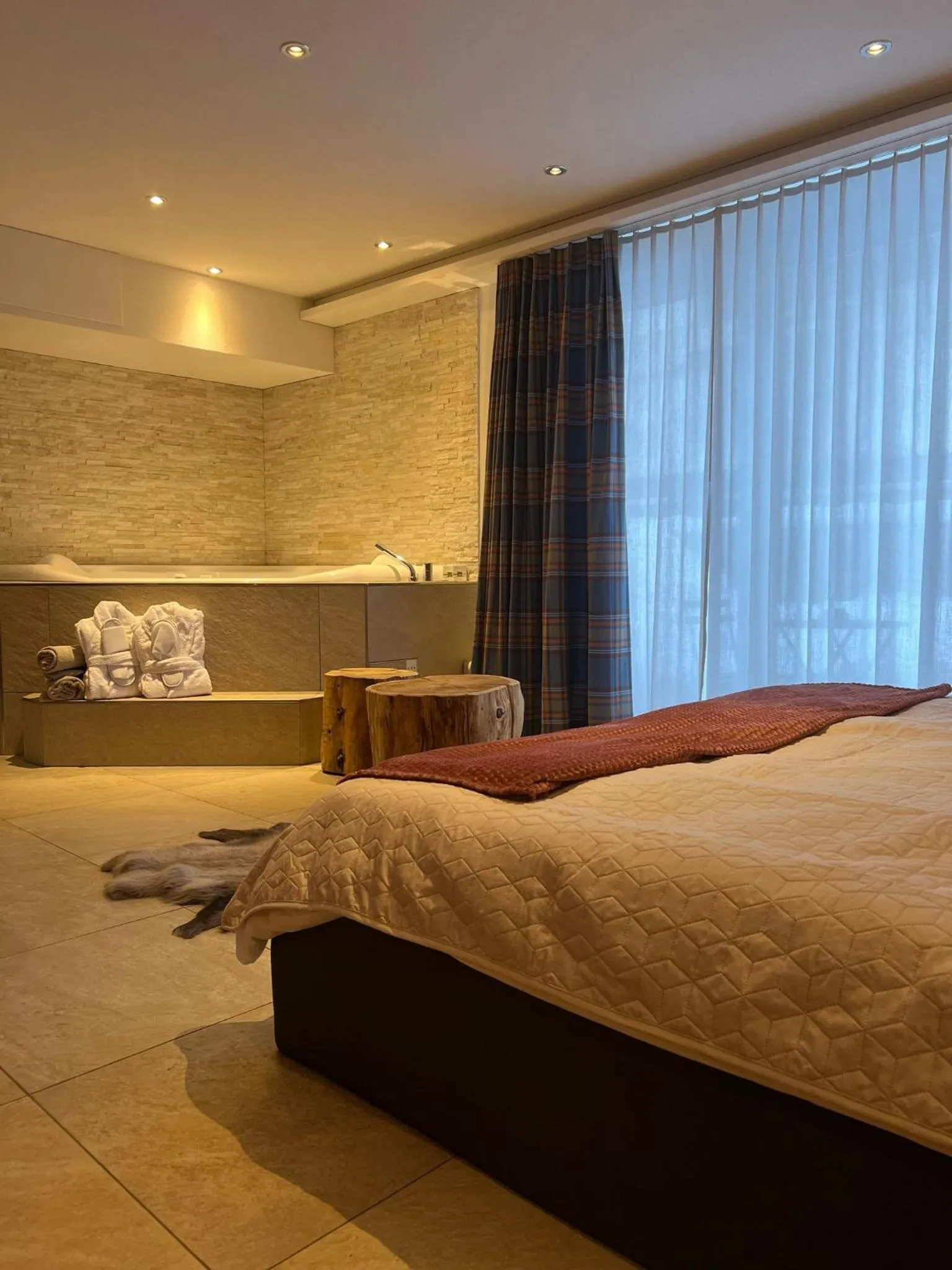 Bed in Lifestyle & Spa Hotel Grächerhof