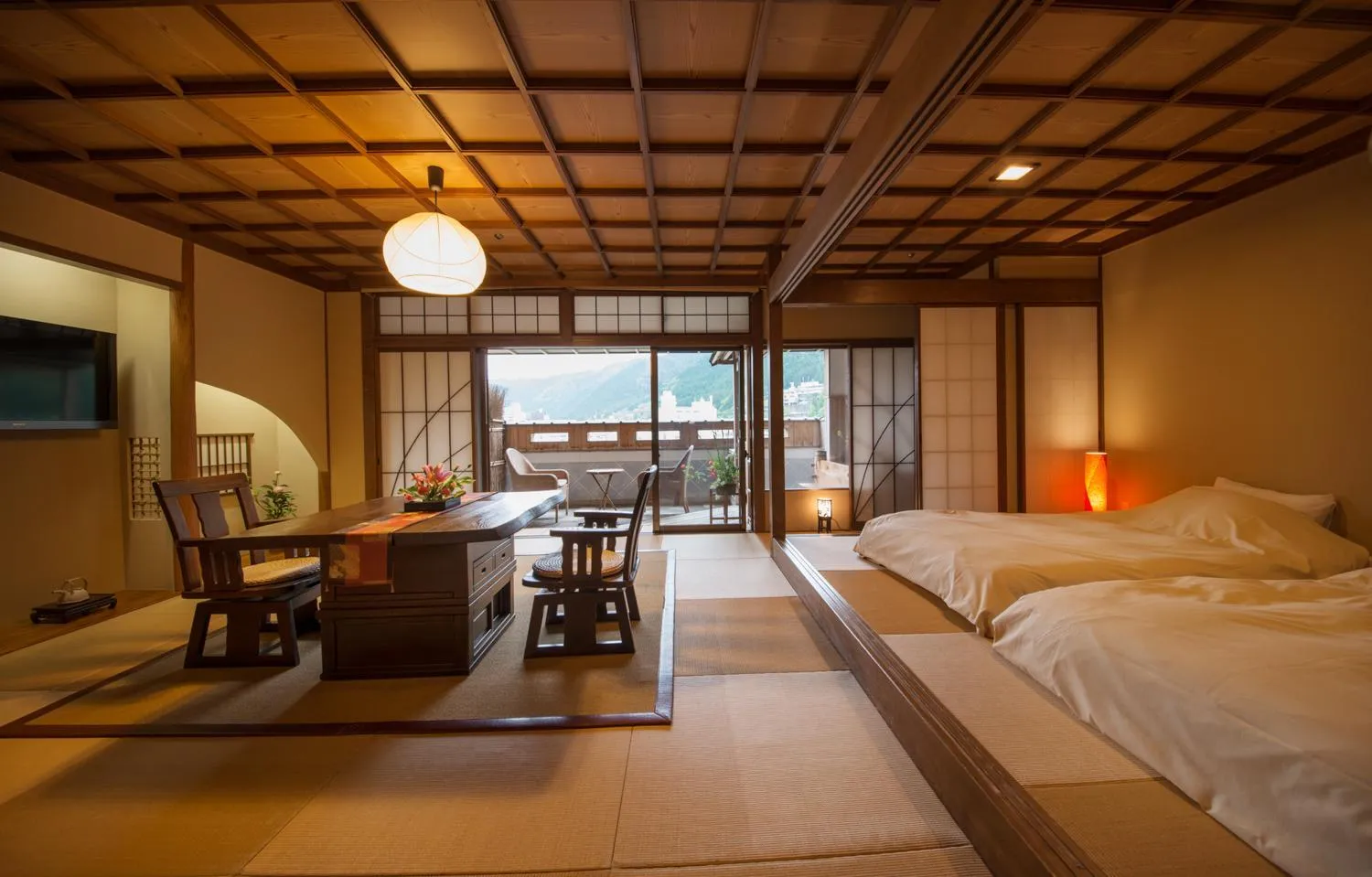 Photo of the whole room, Bed in Yamagataya