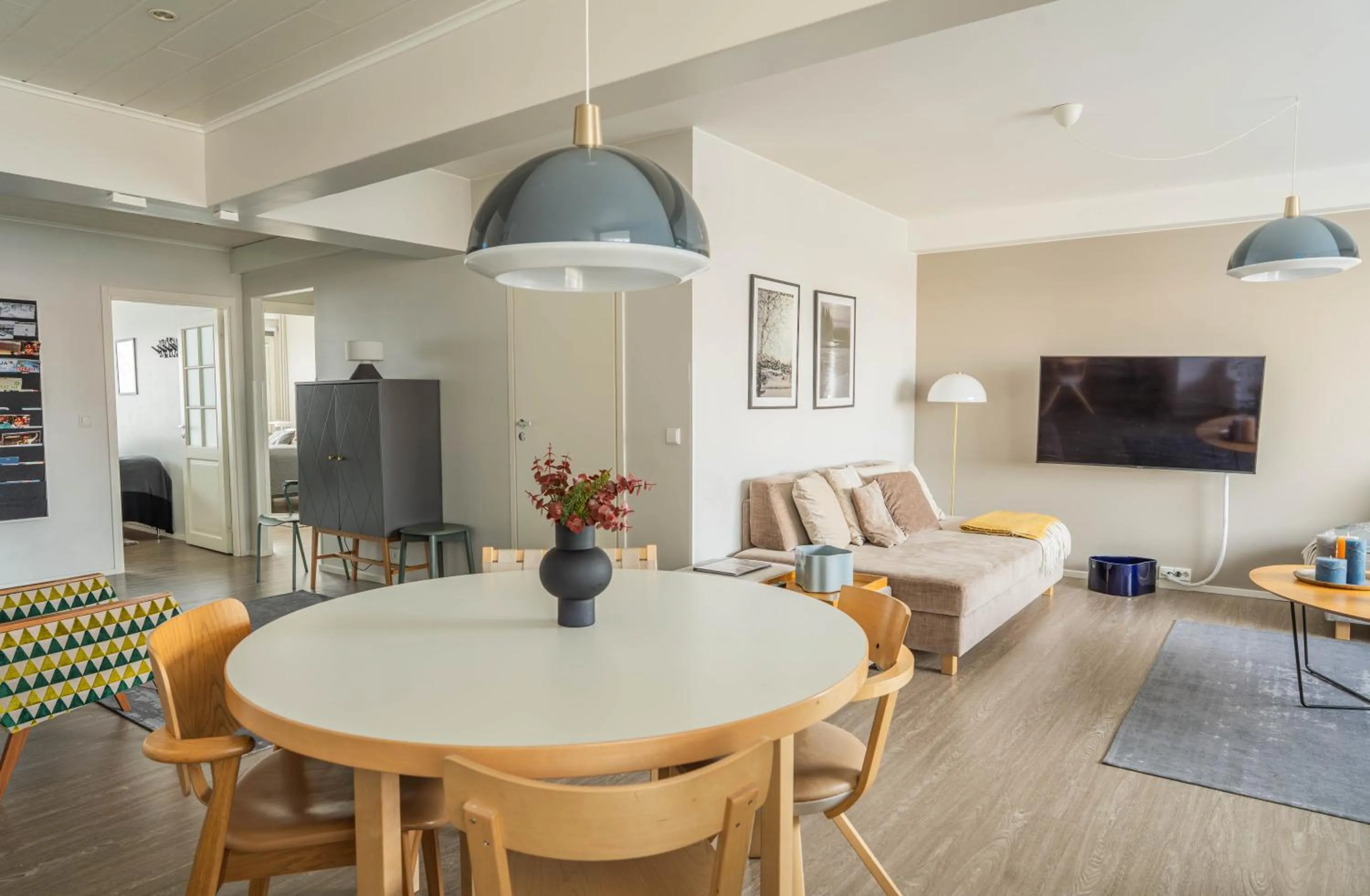 Living room in The Luxury Downtown Rovaniemi with sauna