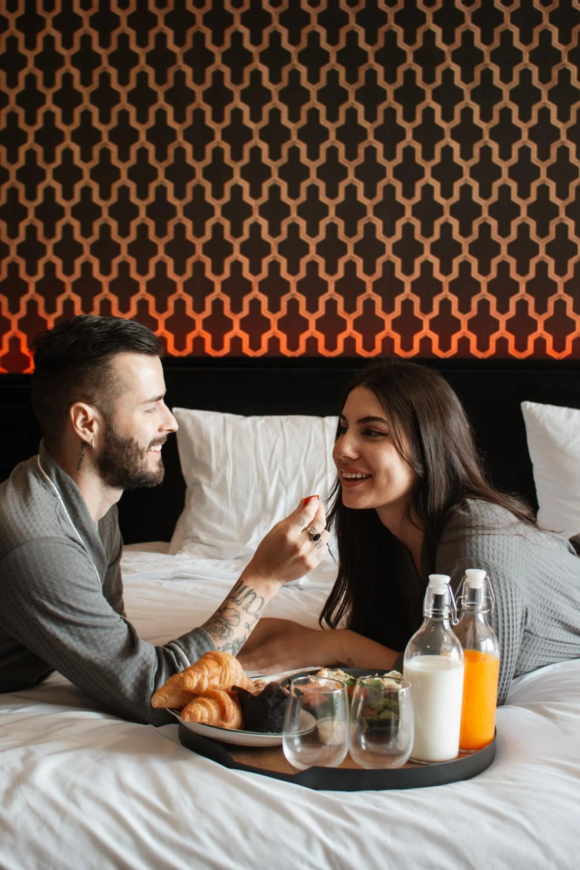 Bed in G Boutique Silom Hotel