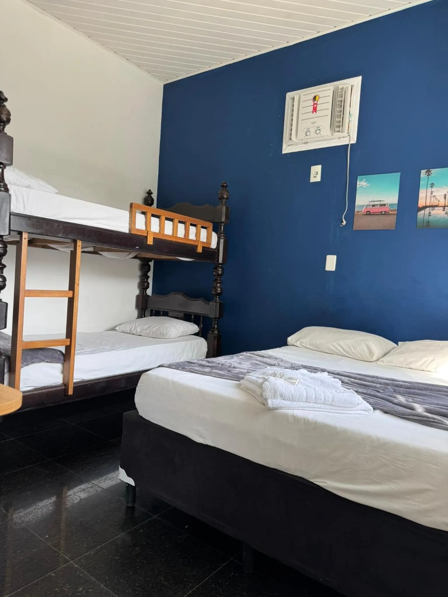 Bed in Pousada Hotel Canto dos Mares