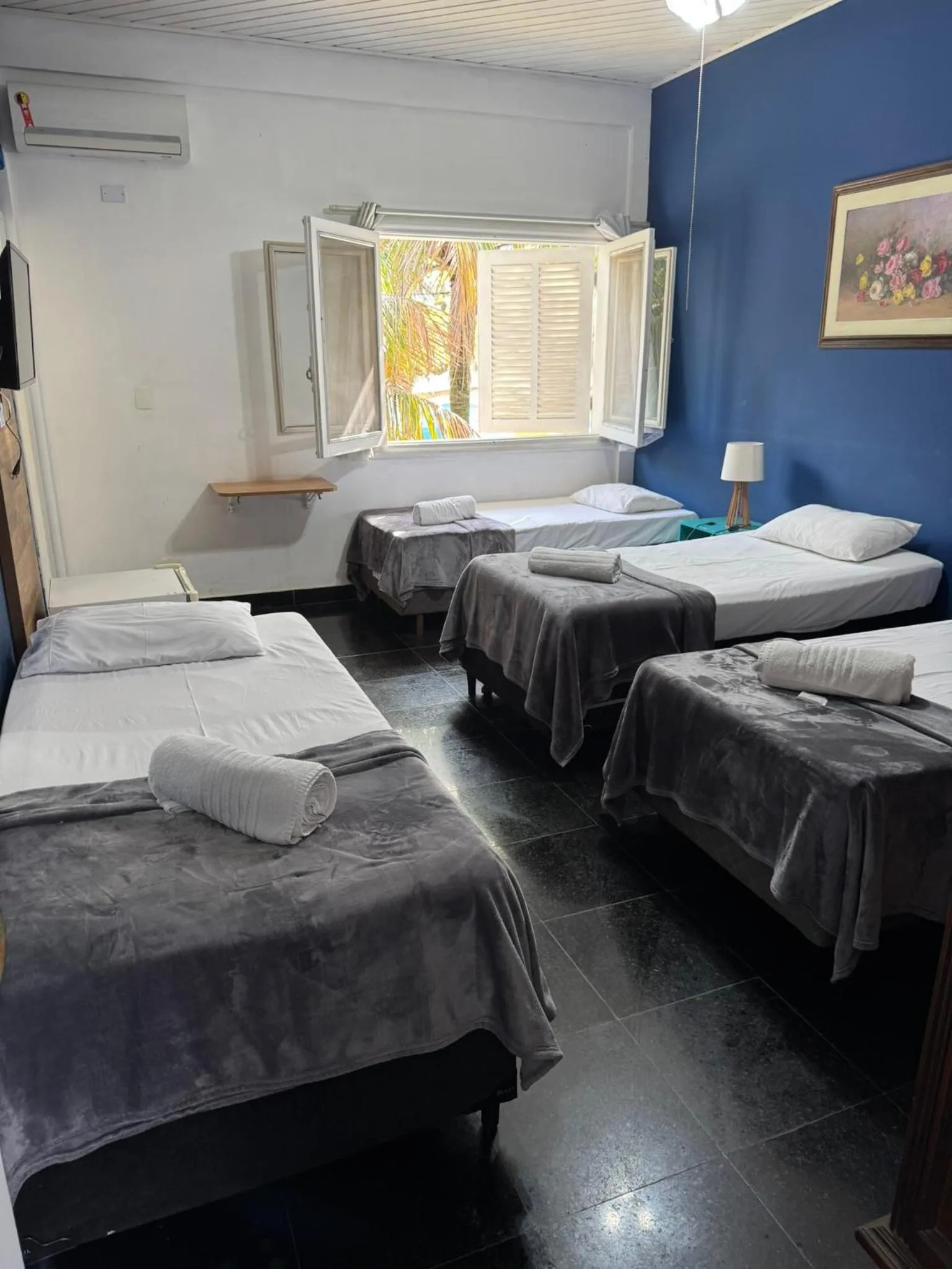 Bed in Pousada Hotel Canto dos Mares