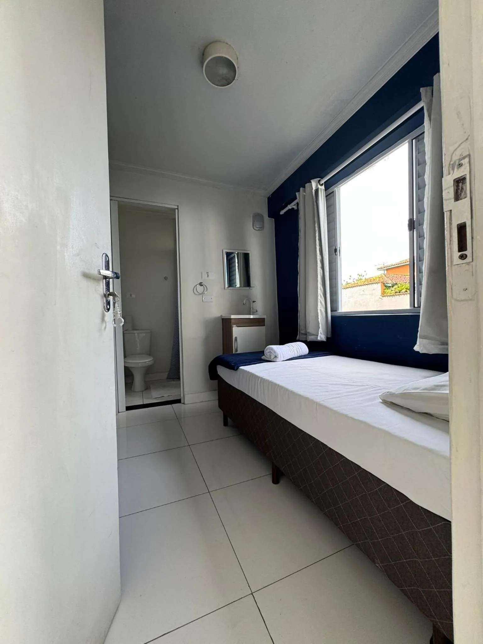 Bed in Pousada Hotel Canto dos Mares