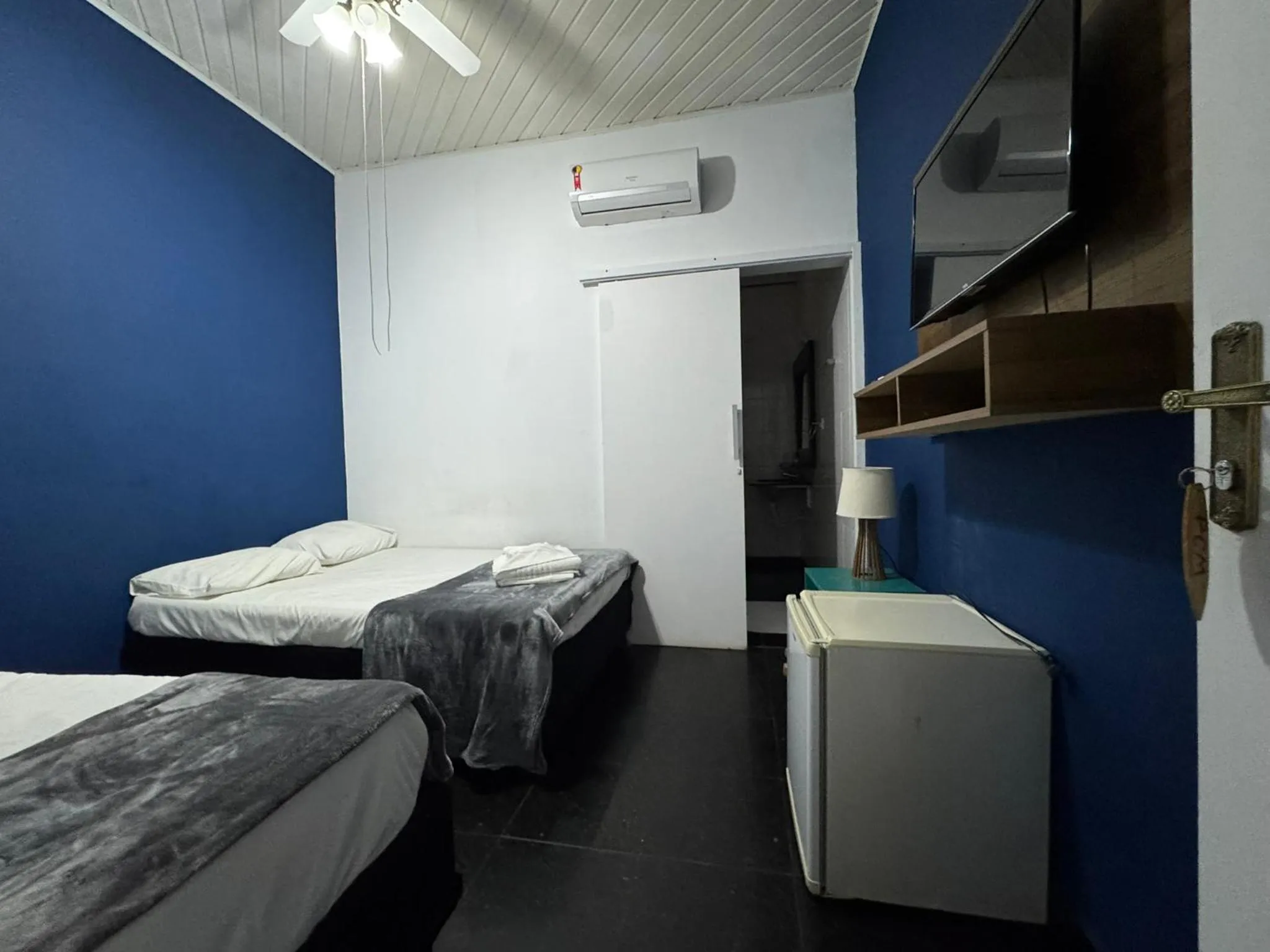 Bed in Pousada Hotel Canto dos Mares