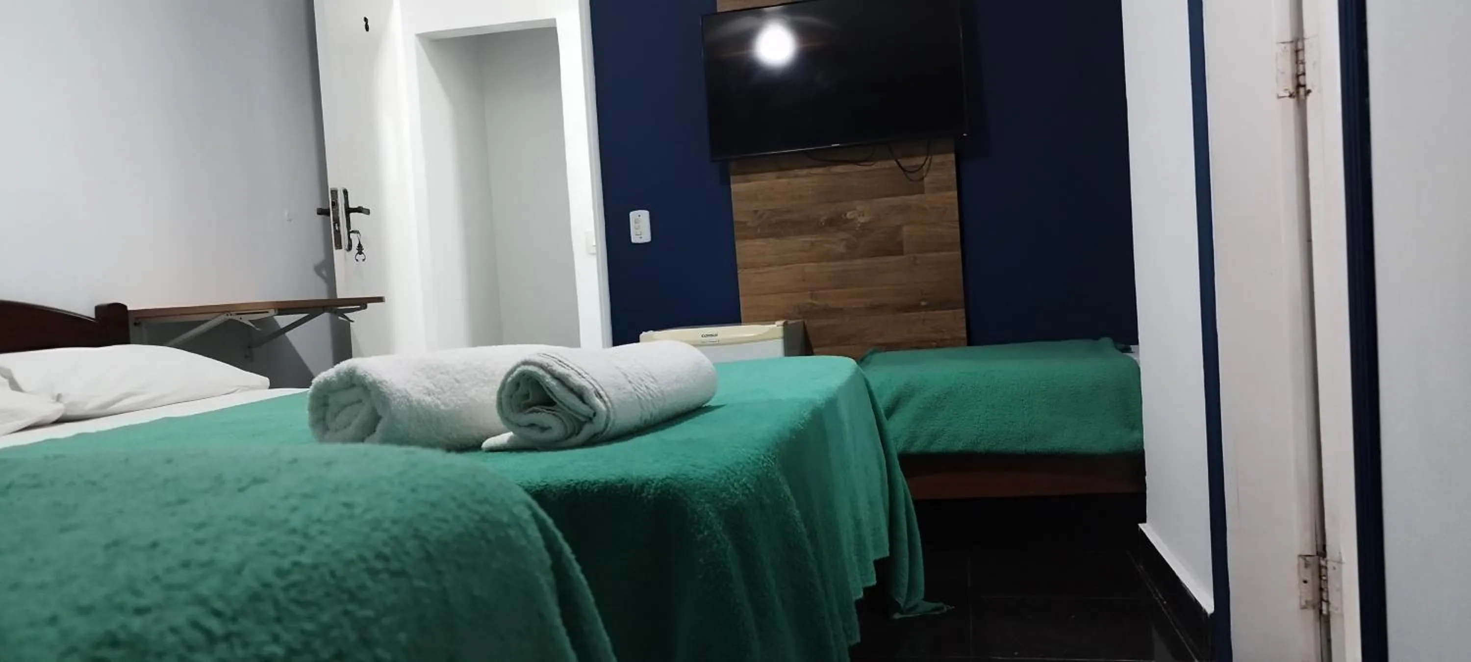 Bed in Pousada Hotel Canto dos Mares