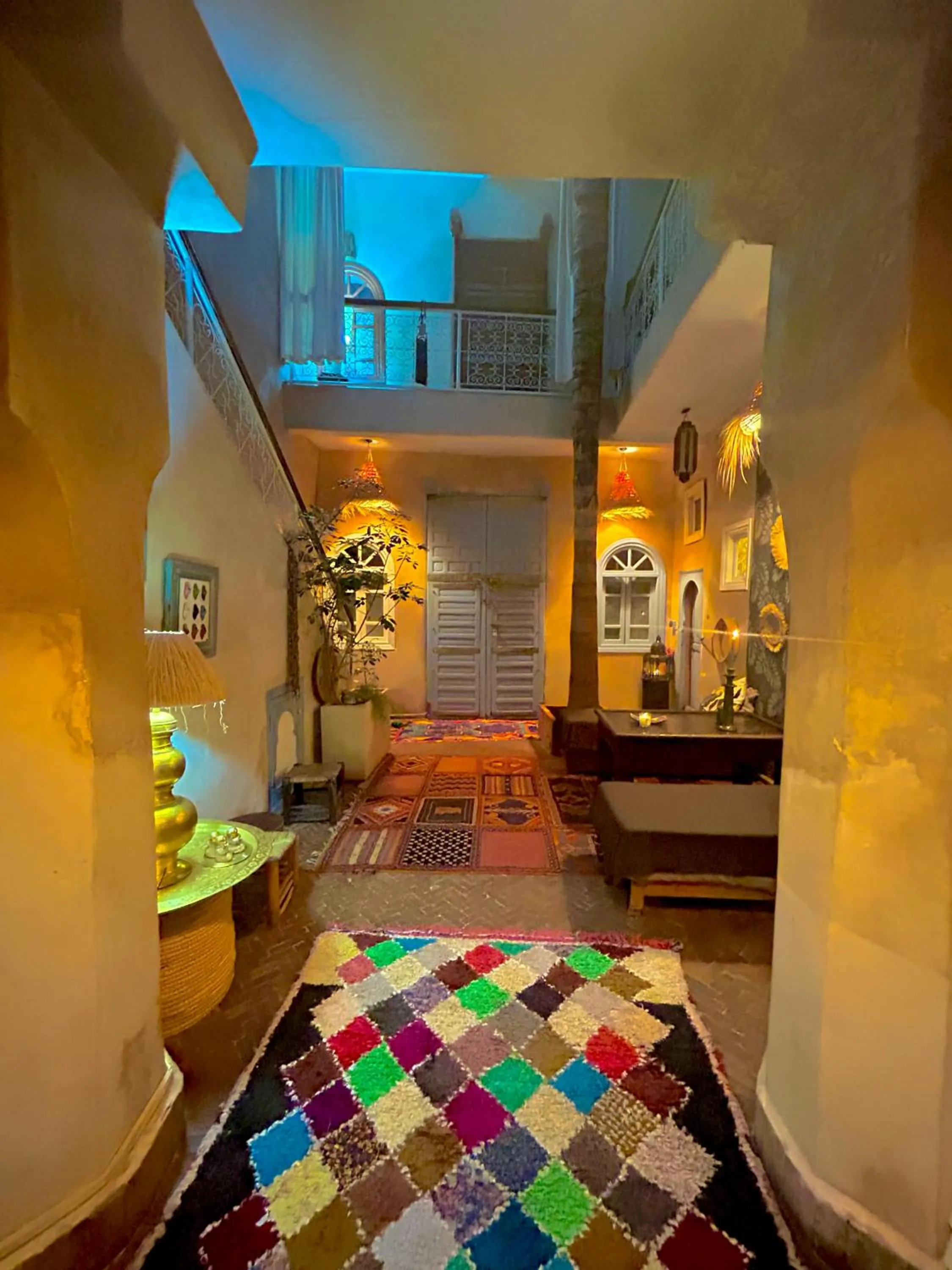 Patio, Bed in Riad Alamine