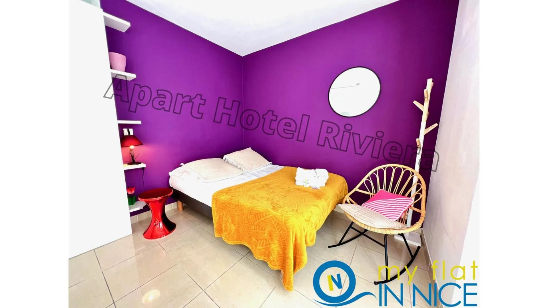 Bed in ApartHotel Riviera - Nice Côte d'Azur - Grimaldi AC - Promenade des Anglais