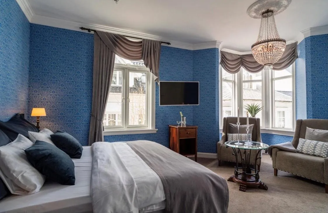 Bed in Grand Hotel Flekkefjord